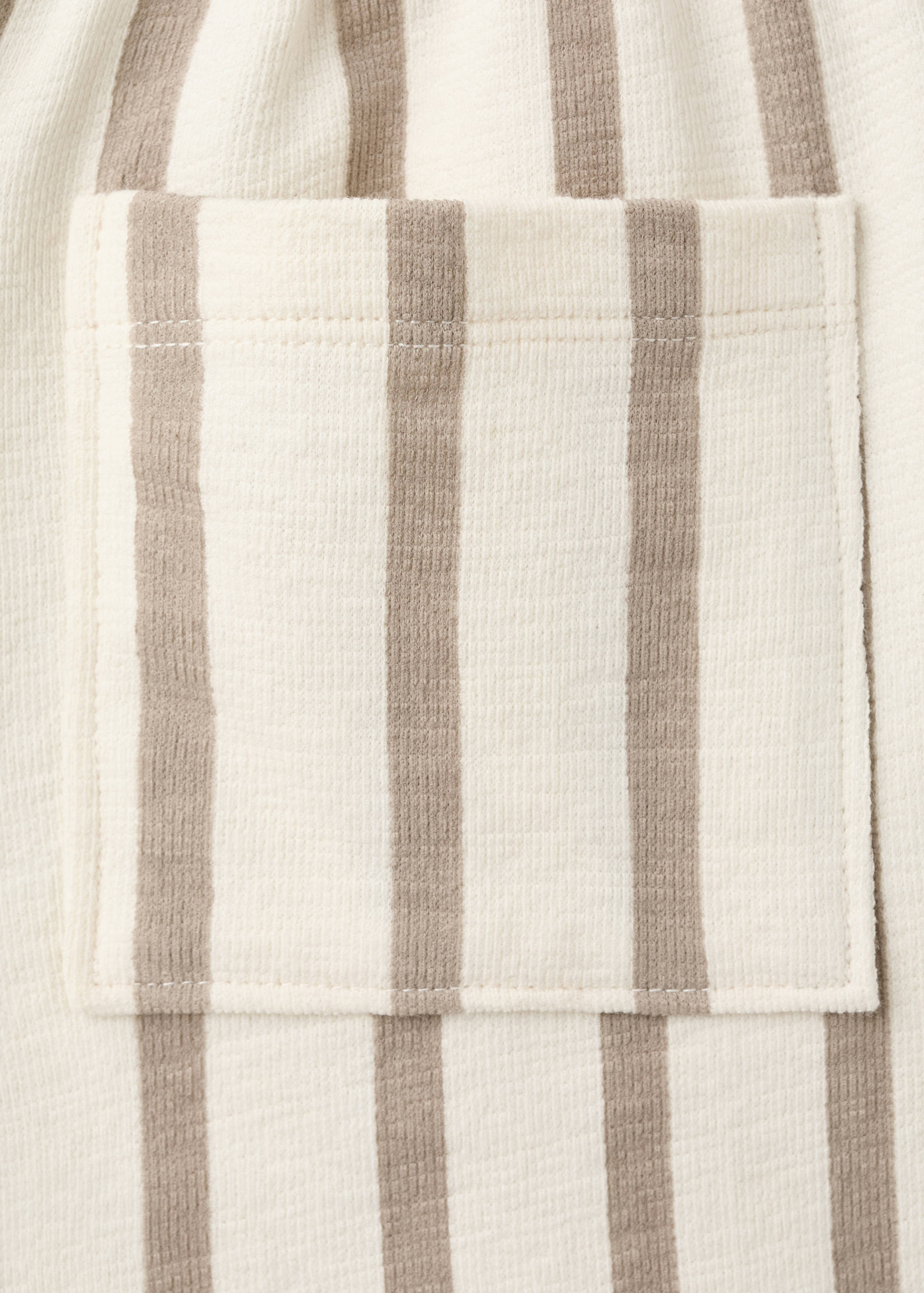 Striped cotton Bermuda shorts - Details of the article 0