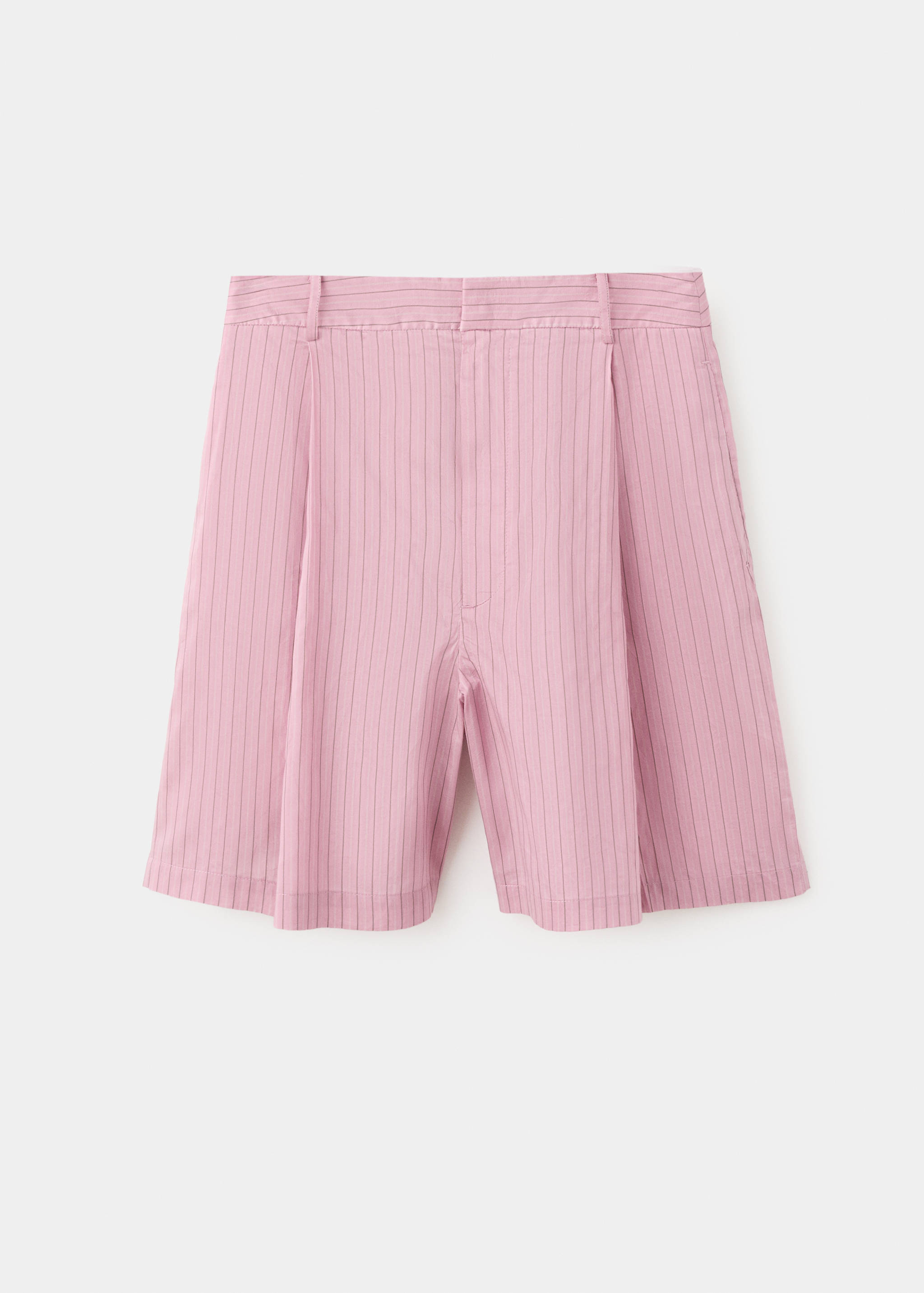 Pinstripe straight Bermudas - Article without model