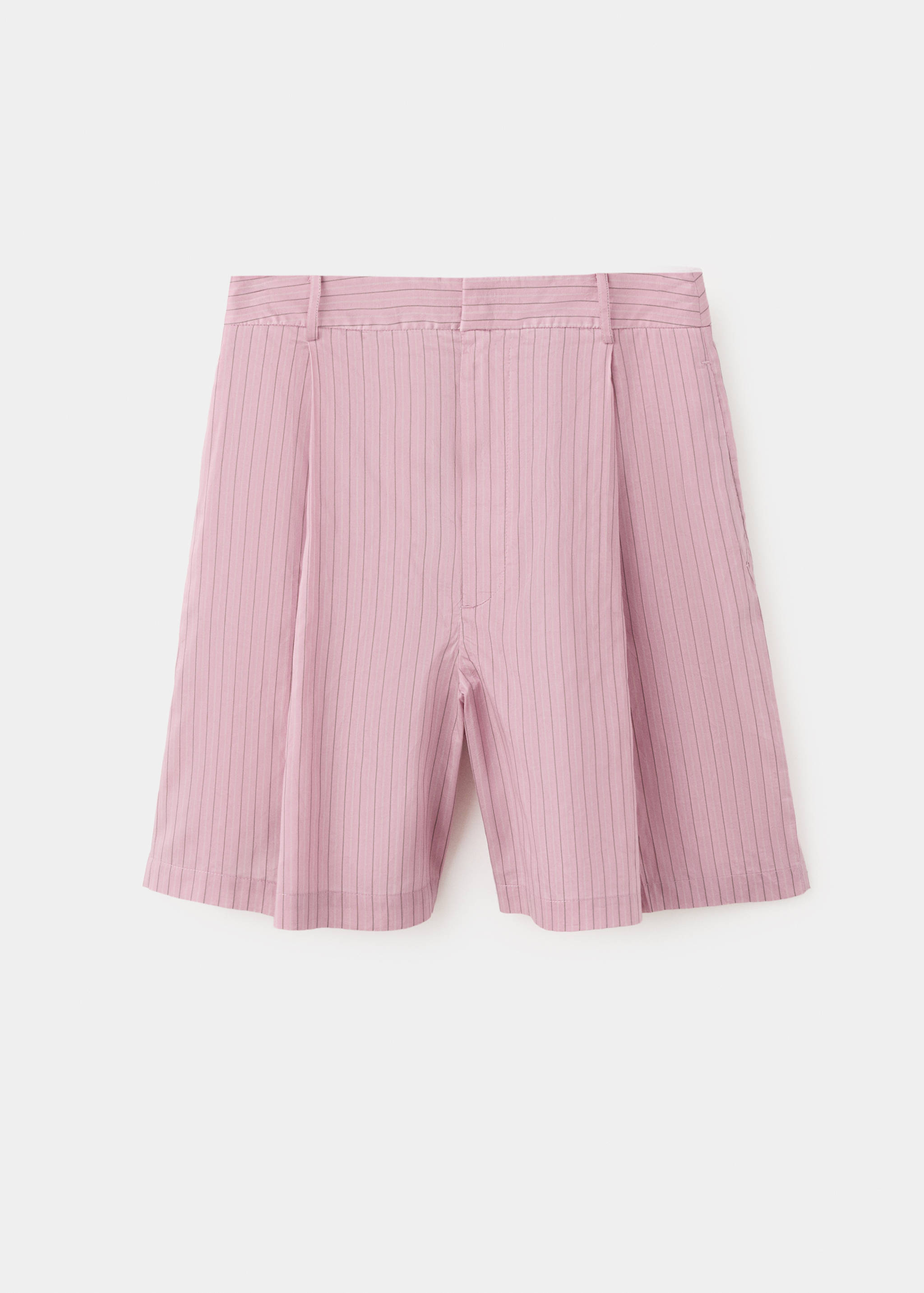 Pinstripe straight Bermudas - Article without model