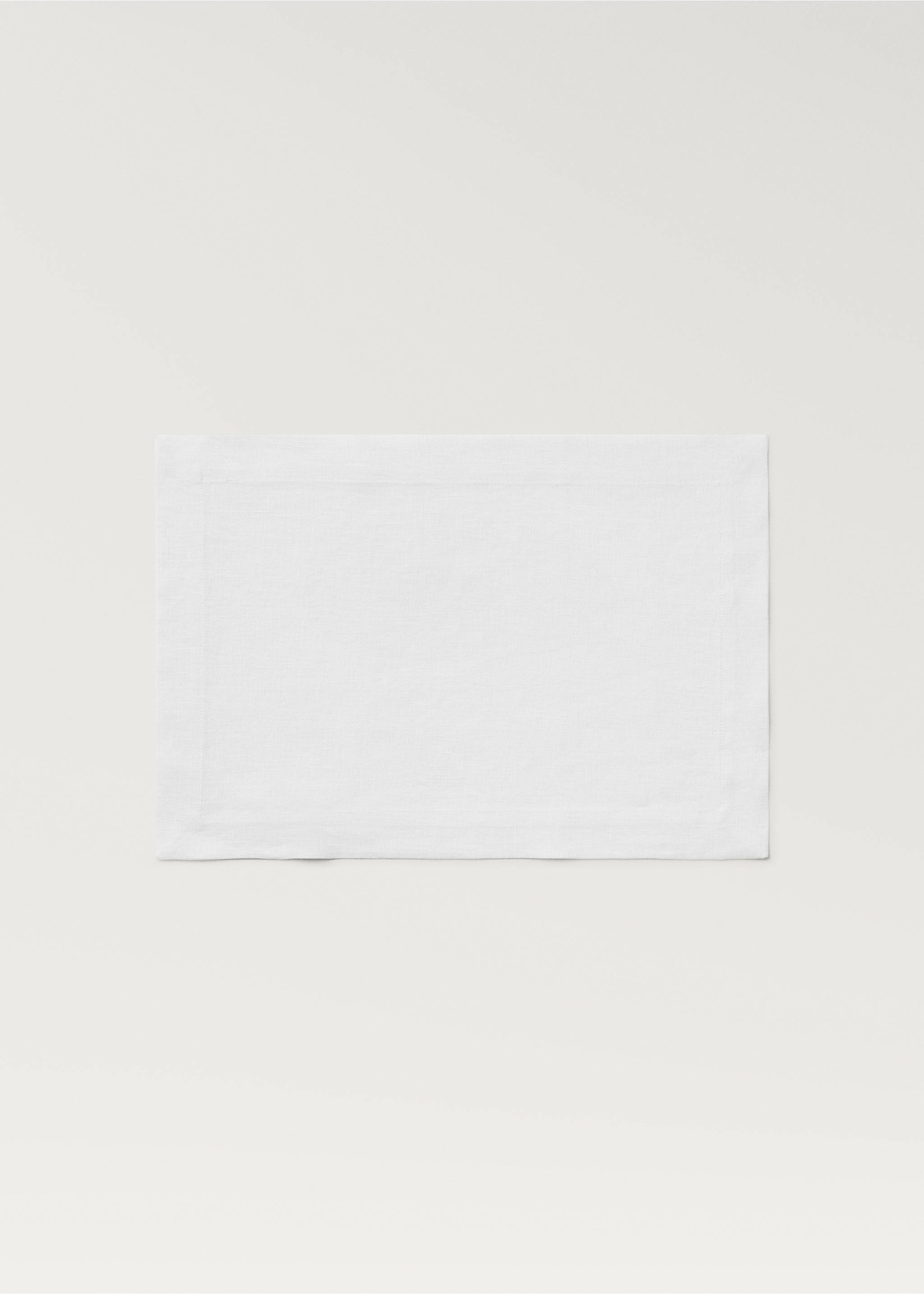 Linen placemat - Article without model, White. Ref: 27088646-00.