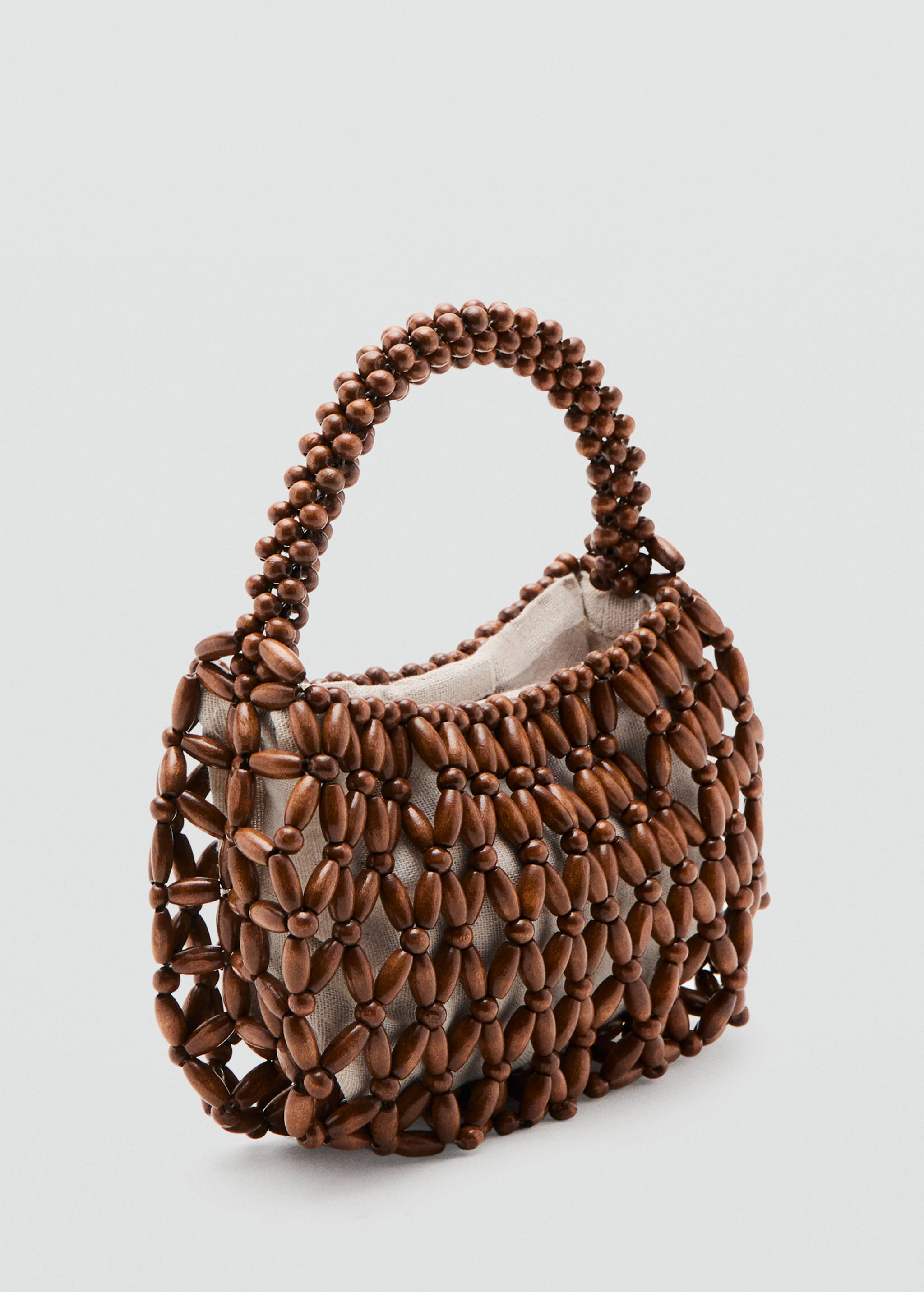 Sac à main avec perles en bois - Plan moyen