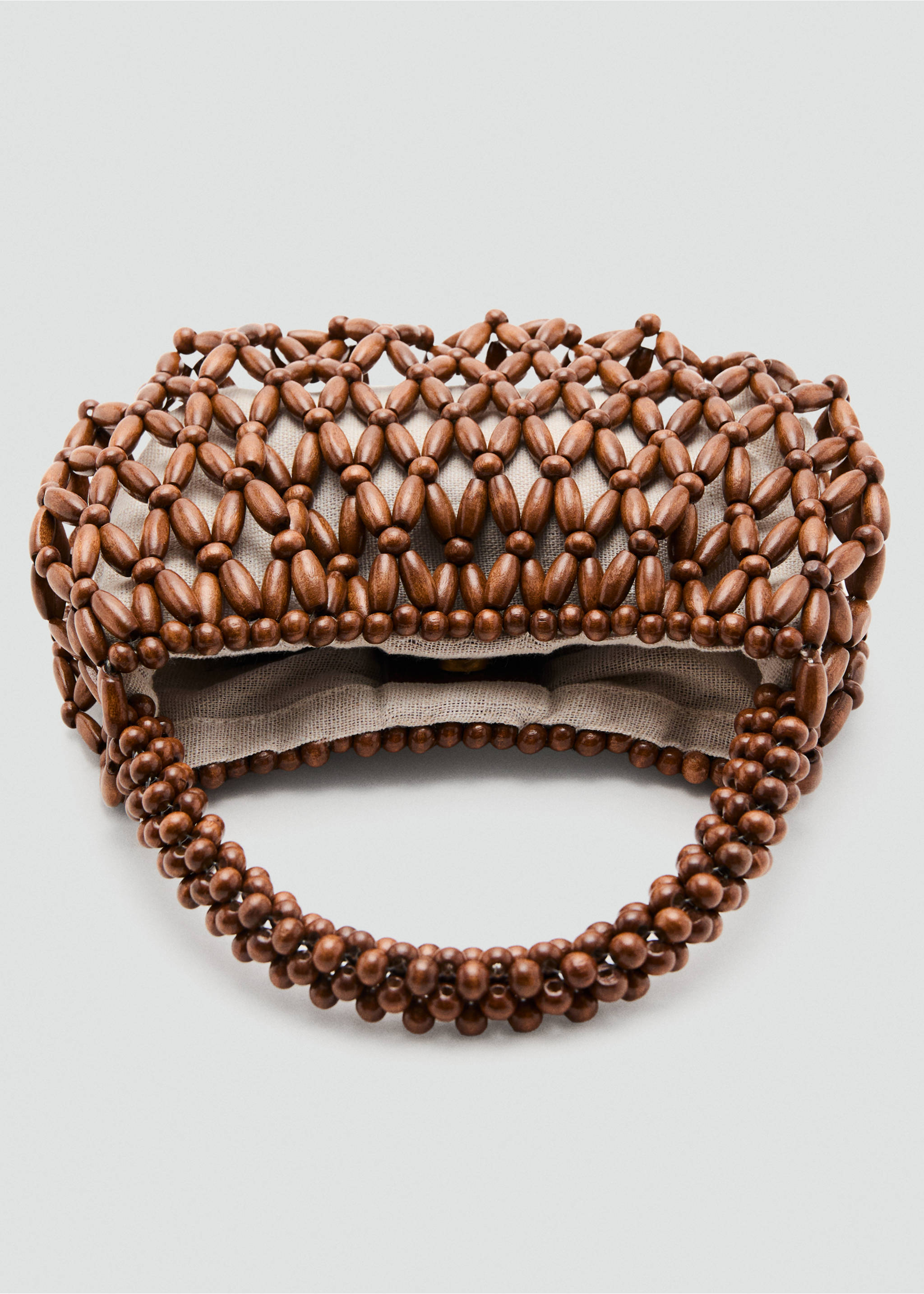 Sac à main perles bois - Détail de l'article 1, Marron. Ref: 27088647-00.