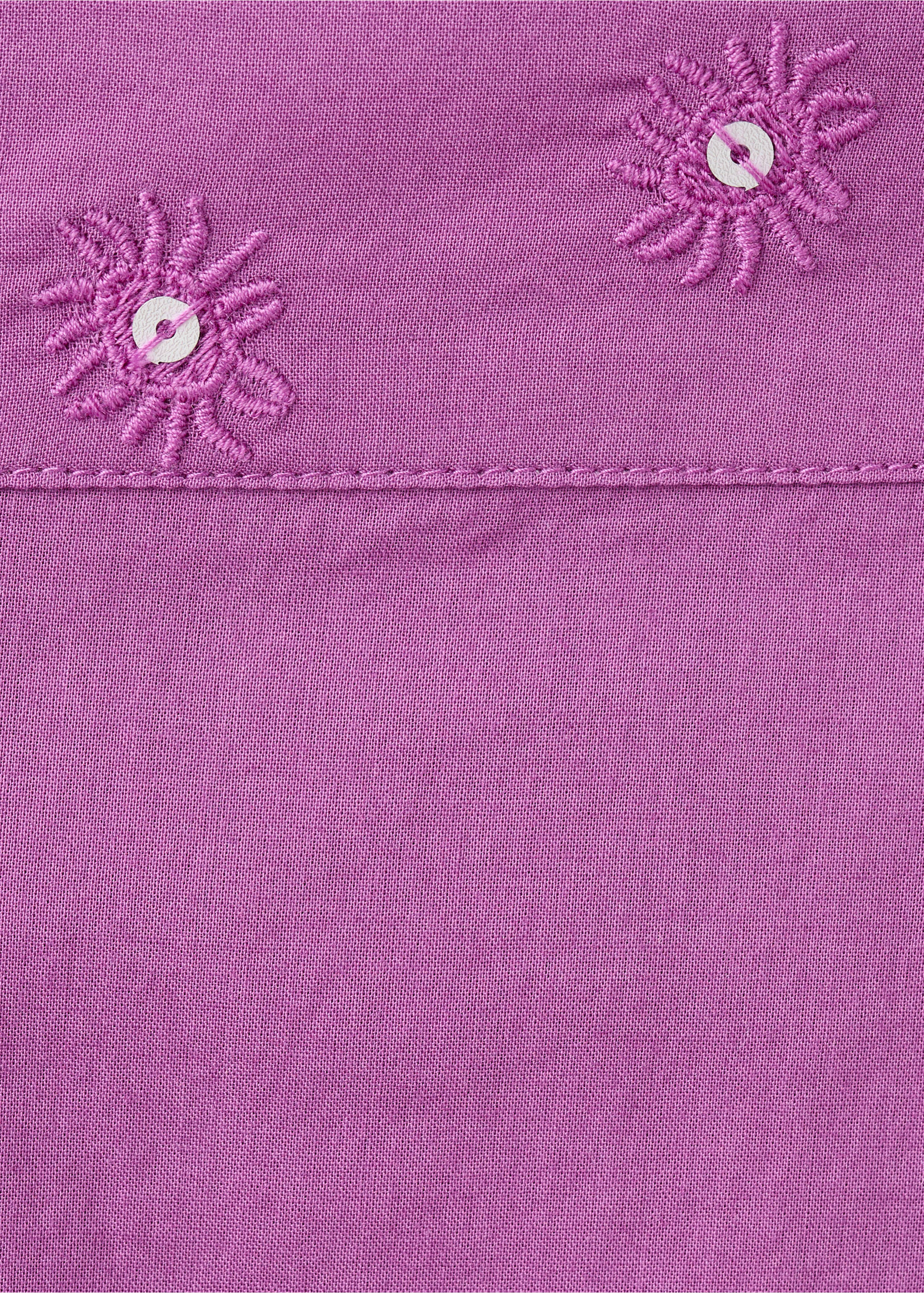 Straight trousers with embroidered details - Details of the article 0, Lilac. Ref: 27088649-00.