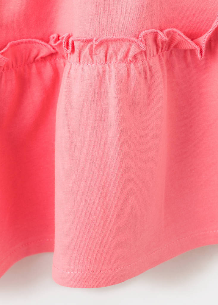 Ruffled short skirt — Coral Red