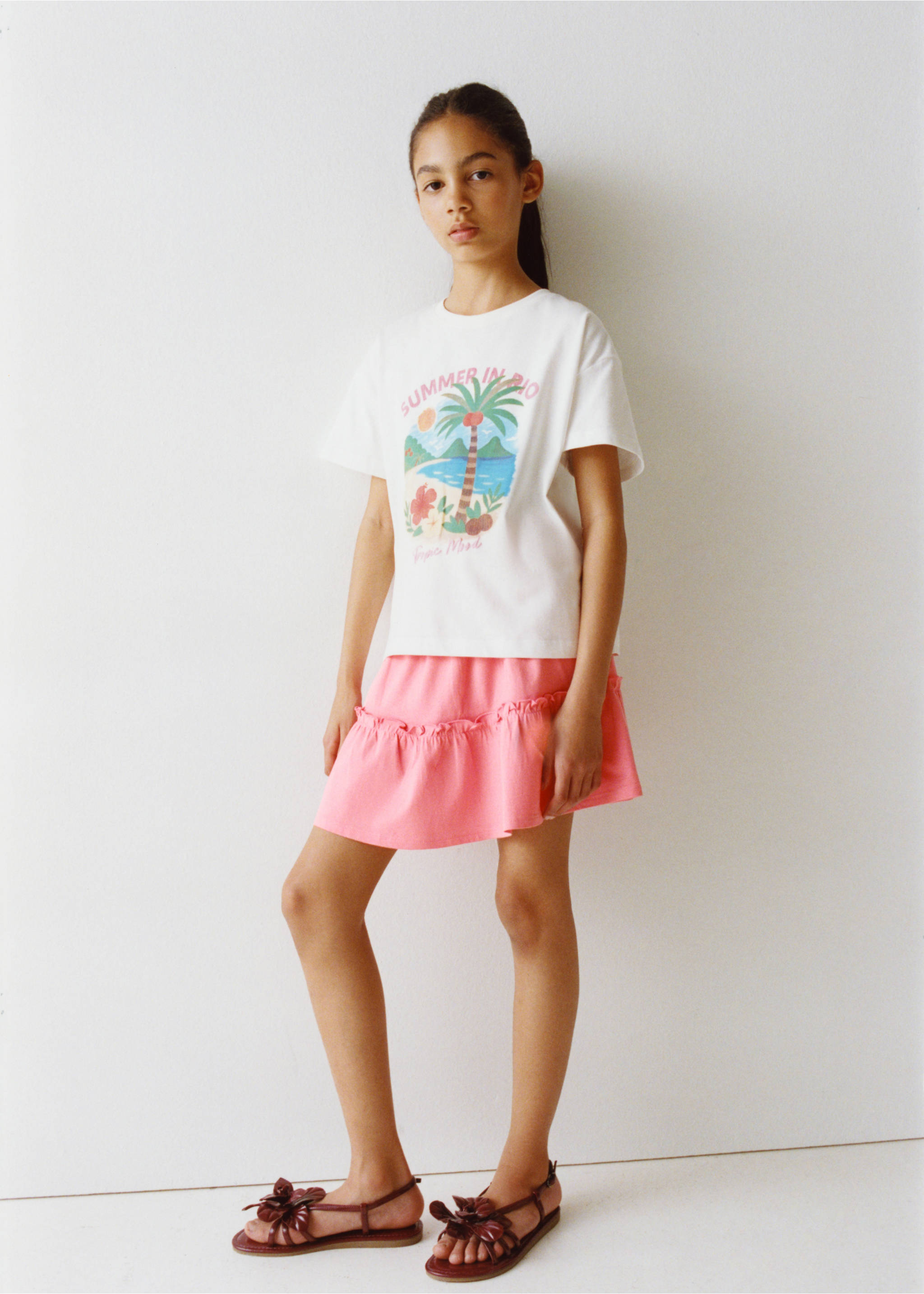 Shell basket bag - Details of the article 5, Coral Red. Ref: 27088650-00.