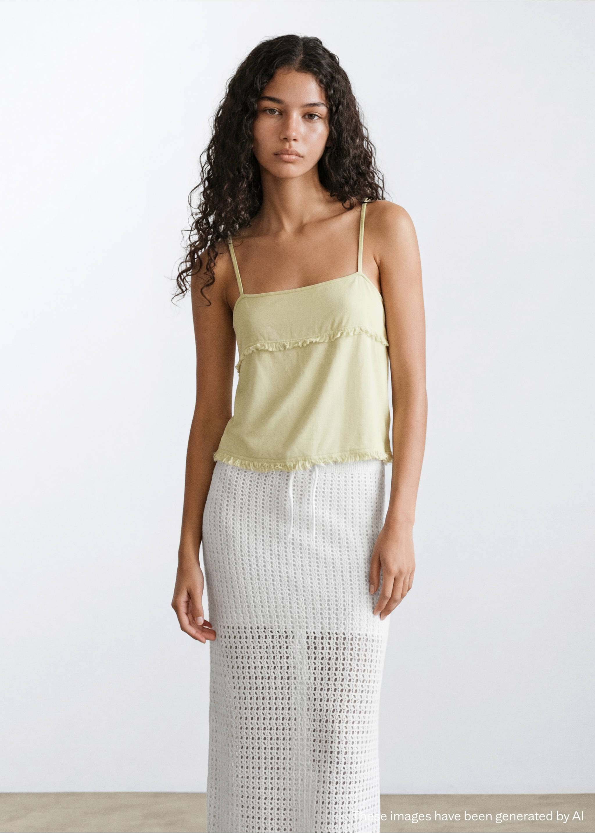 تنورة طويلة منسوجة - رؤية وسط, أبيض. Ref: 27088652-00.