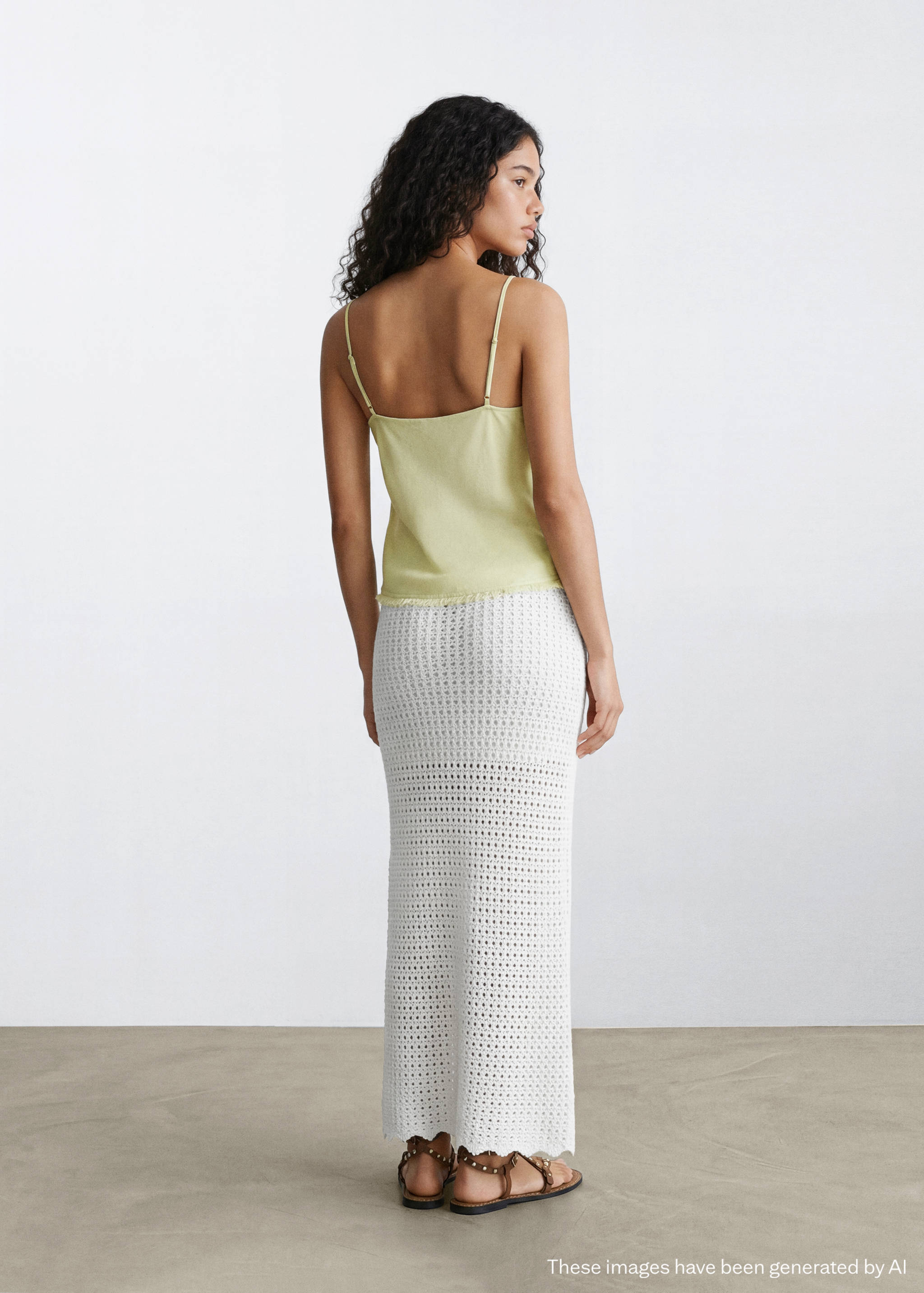 Langer Strickrock - Rückseite des Artikels