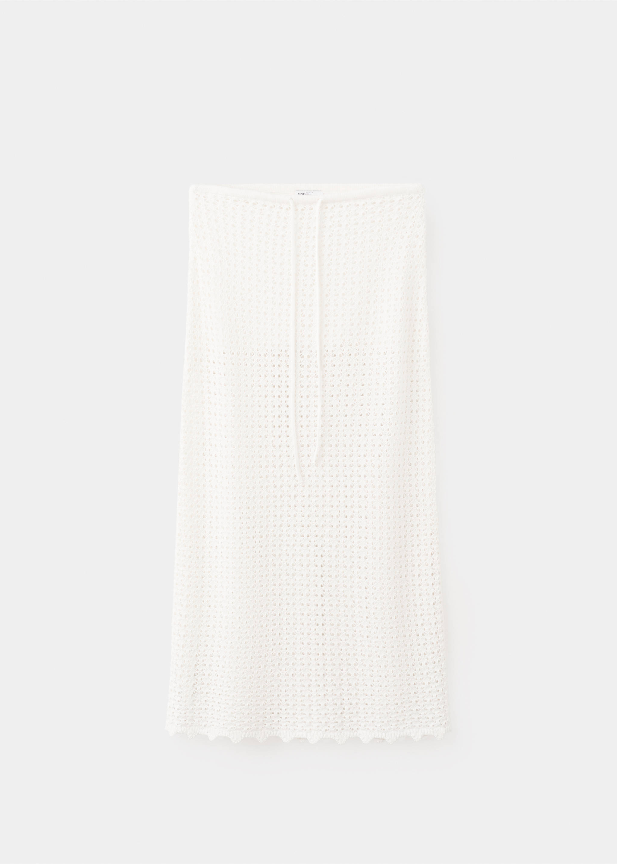 Long knitted skirt - Article without model, White. Ref: 27088652-00.