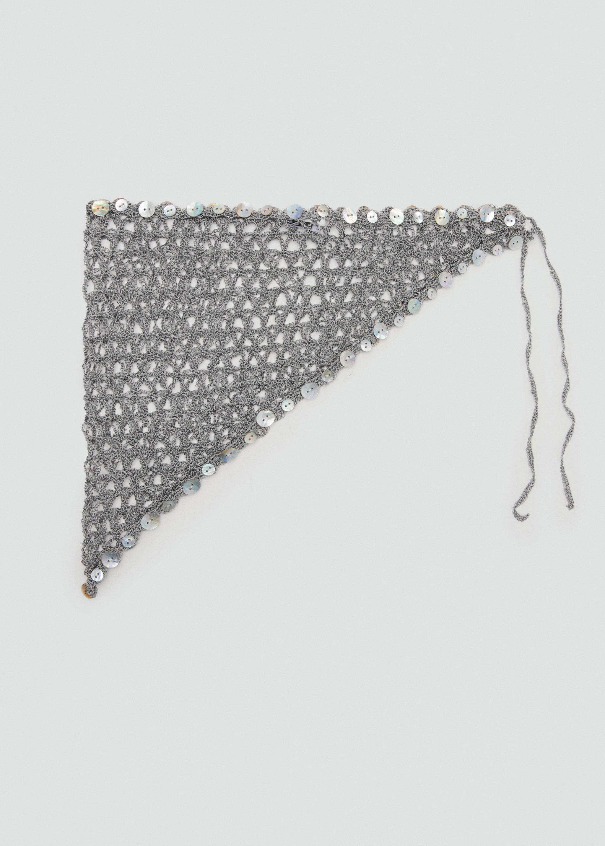 Châle en crochet avec boutons décoratifs - Article sans modèle