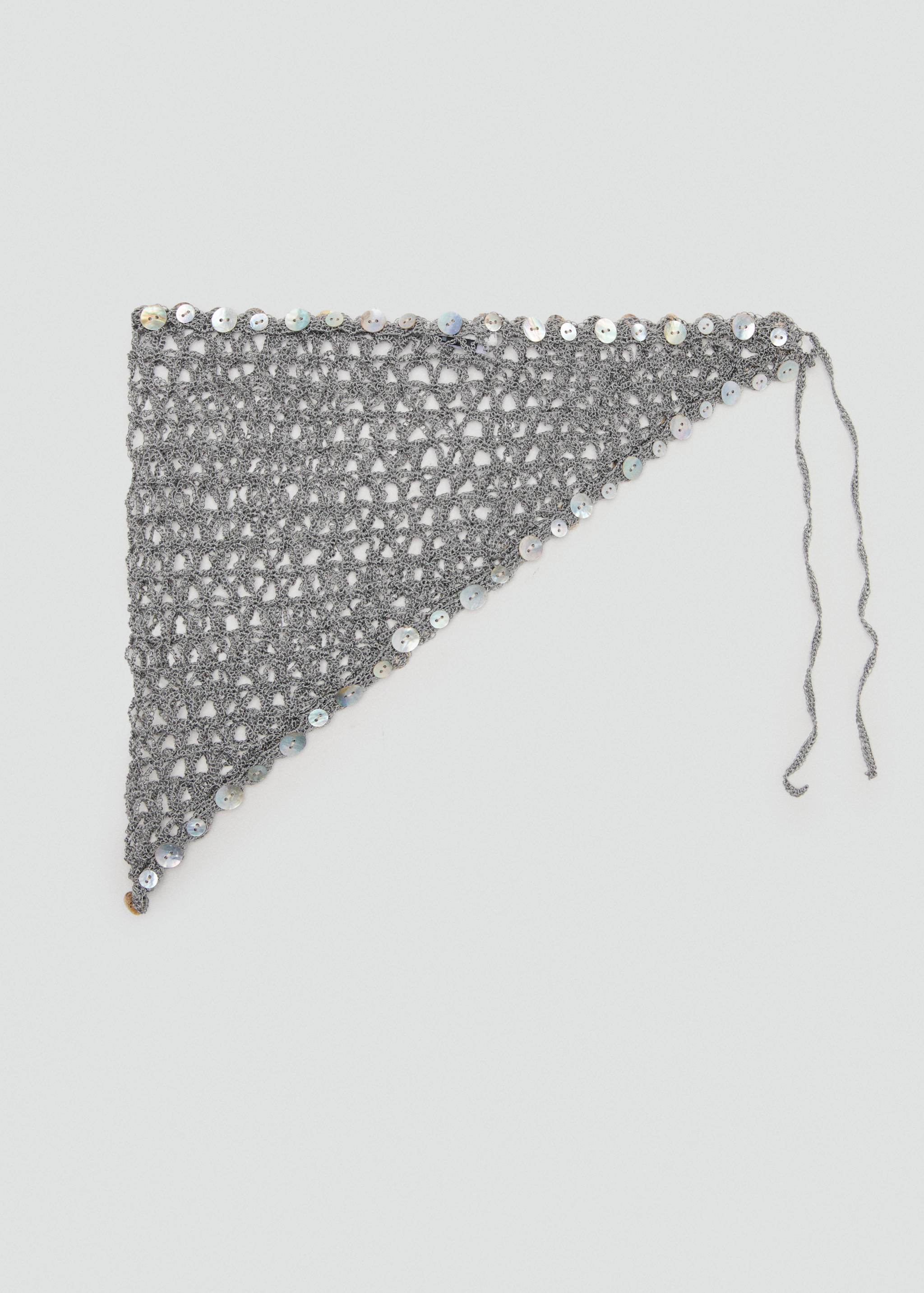 Châle en crochet avec boutons décoratifs - Article sans modèle