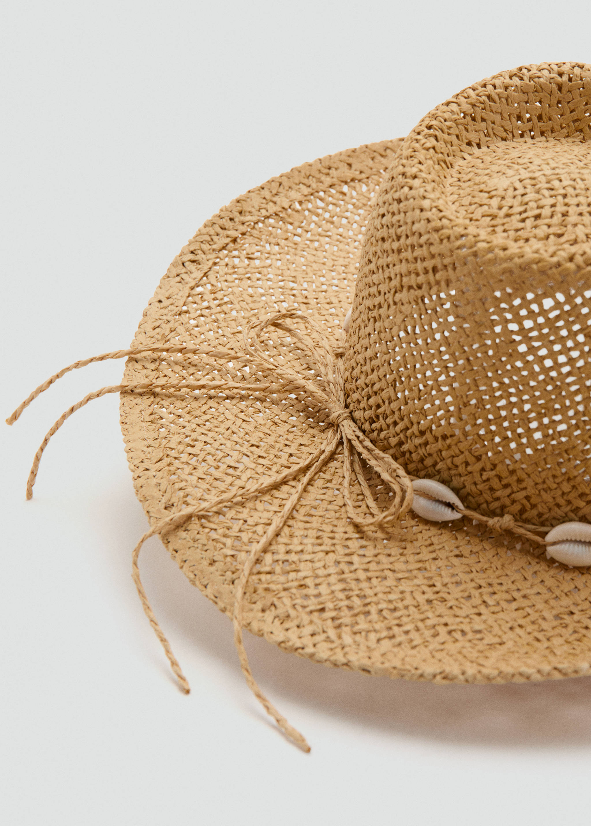 Sombrero fibra natural conchas - Detalle del artículo 1