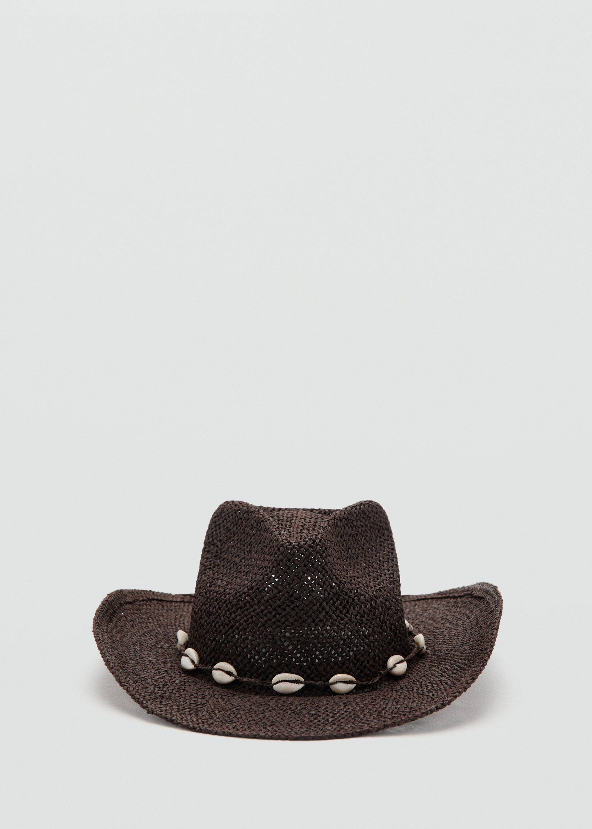 Sombrero fibra natural conchas - Plano medio