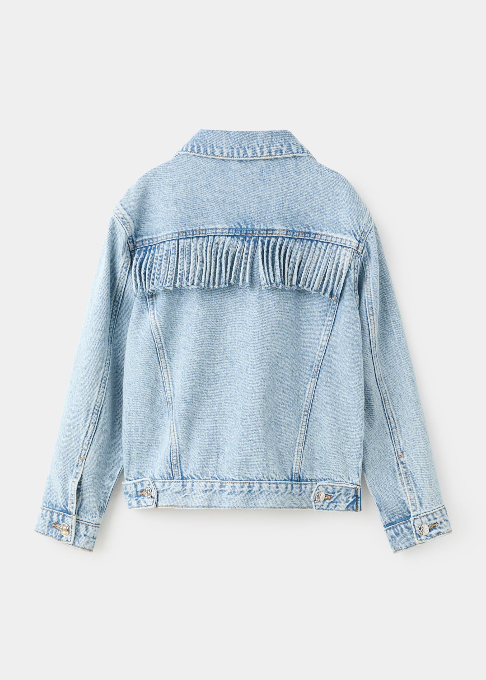 Fringed denim jacket - Reverse of the article