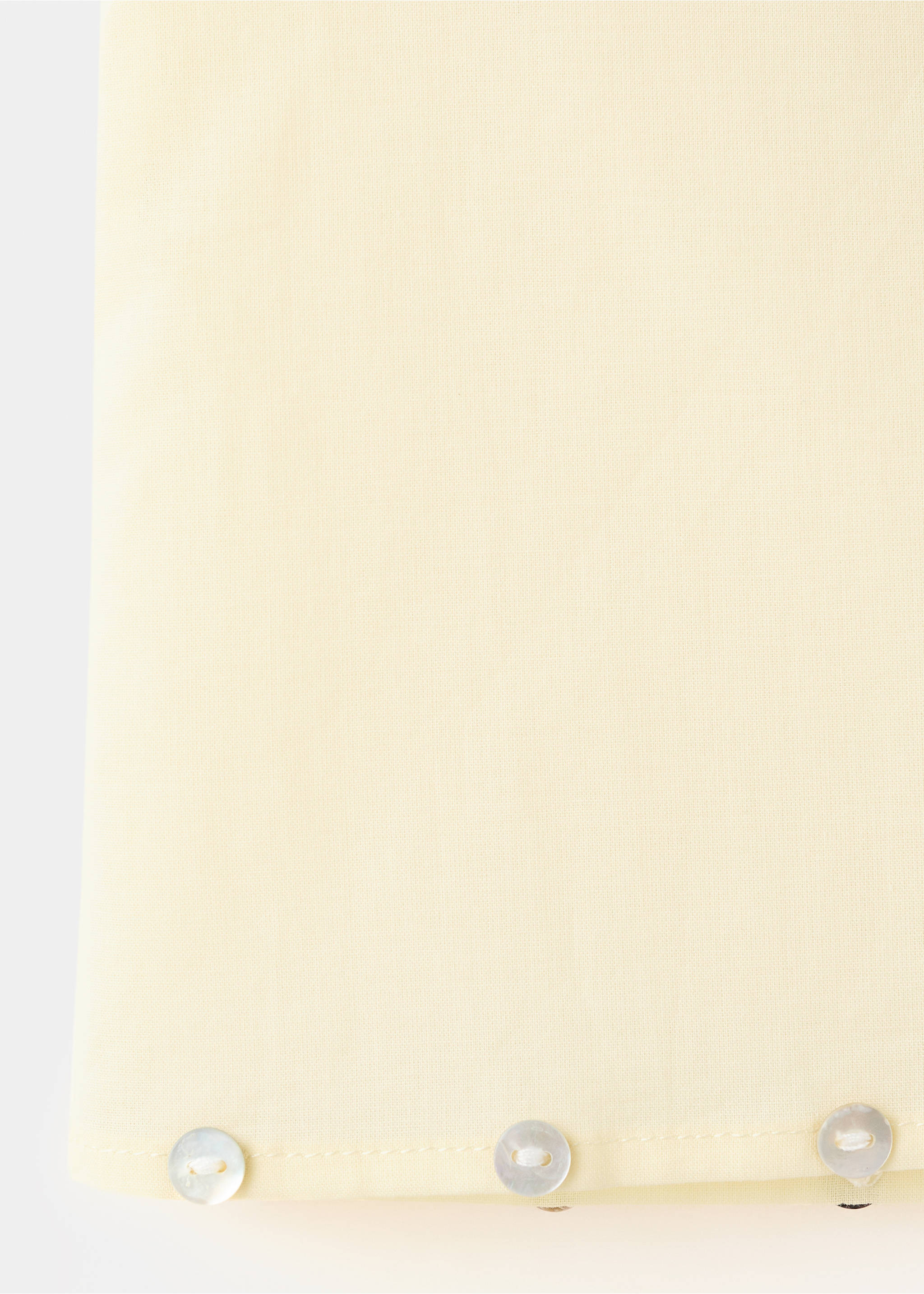 Jupe en coton détails boutons - Détail de l'article 0, Jaune pastel. Ref: 27088656-00.