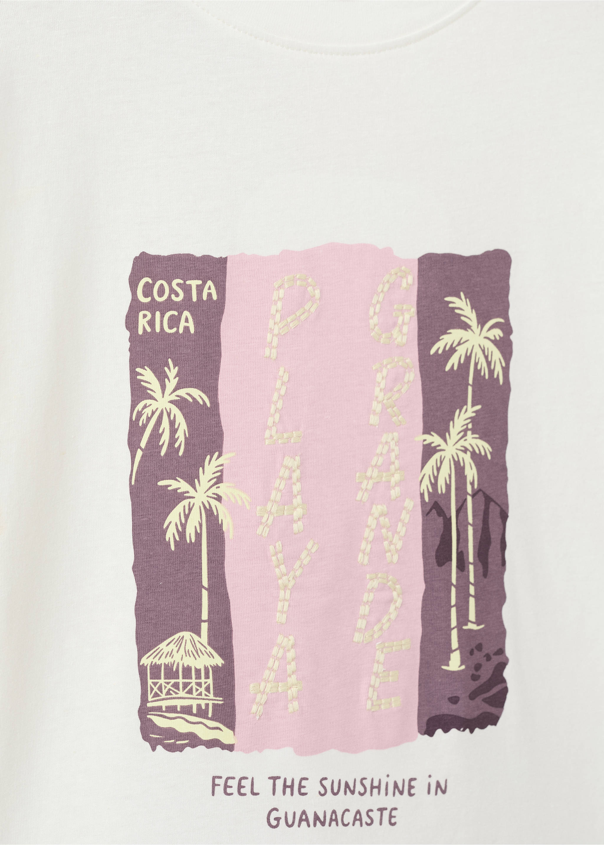 Printed cotton-blend t-shirt - Details of the article 0, Off White. Ref: 27088658-00.