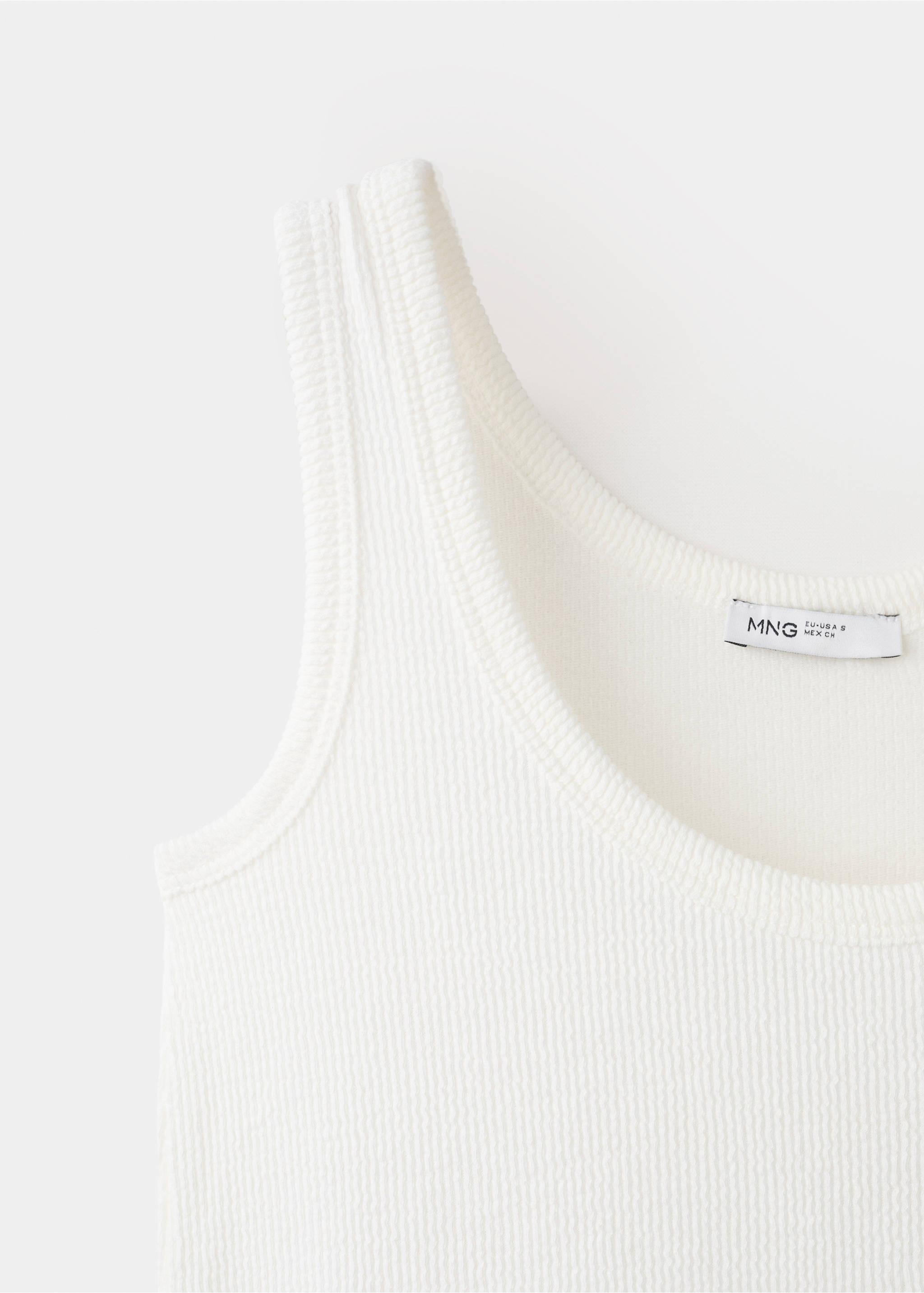 Long cotton dress - Details of the article 8, Off White. Ref: 27088660-00.