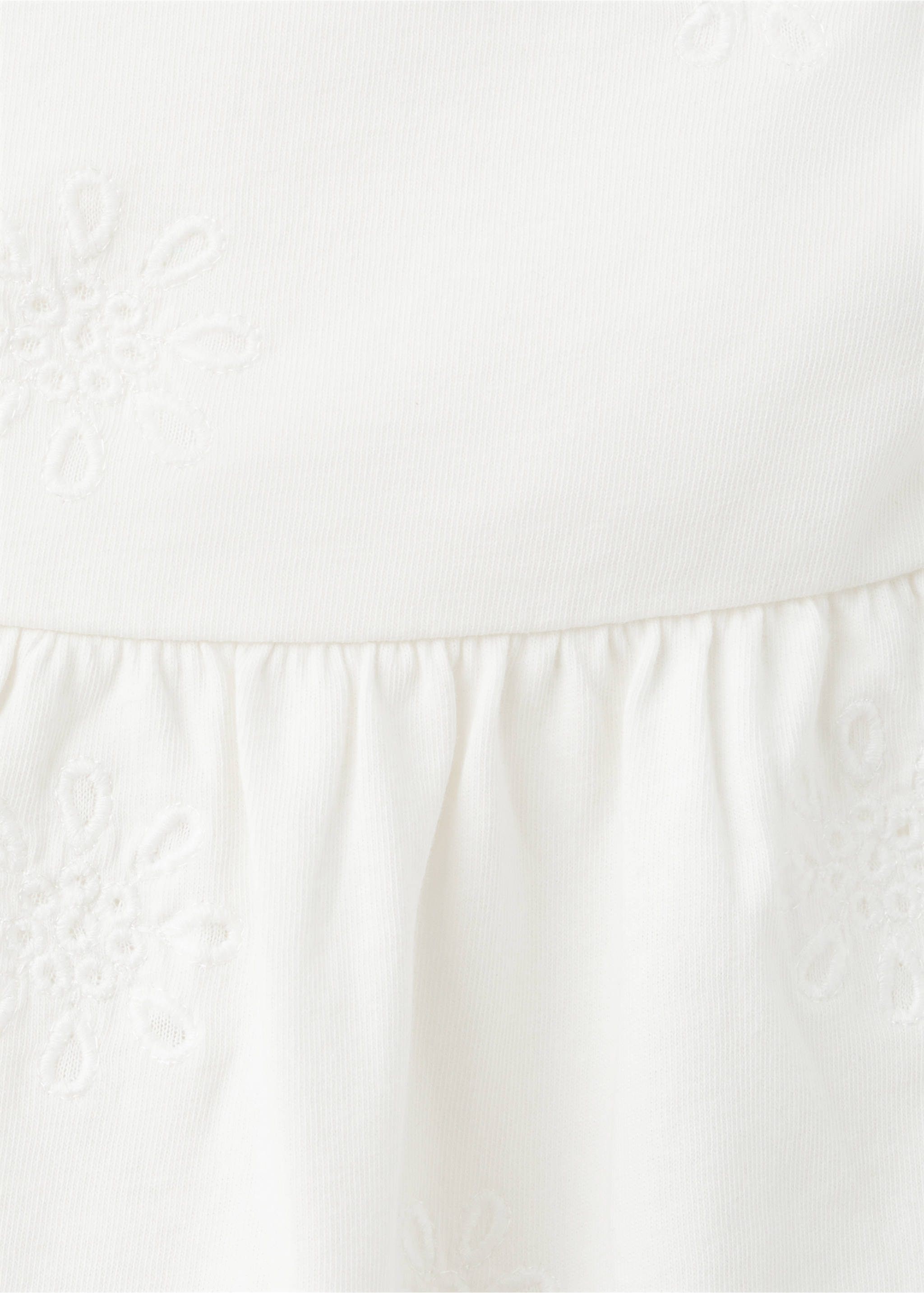 Embroidered strapless top - Details of the article 8, Off White. Ref: 27088662-00.