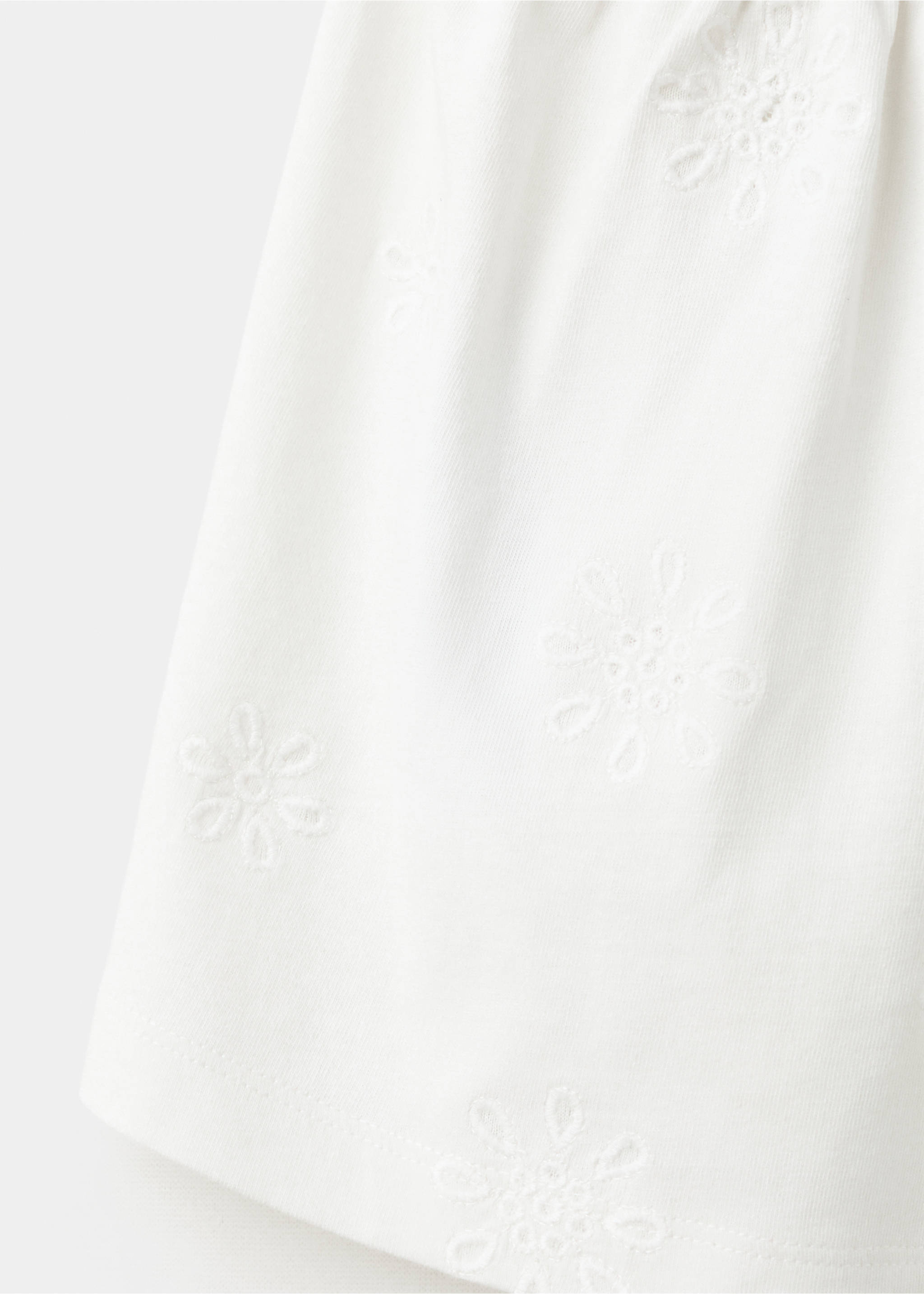 Embroidered strapless top - Details of the article 0, Off White. Ref: 27088662-00.
