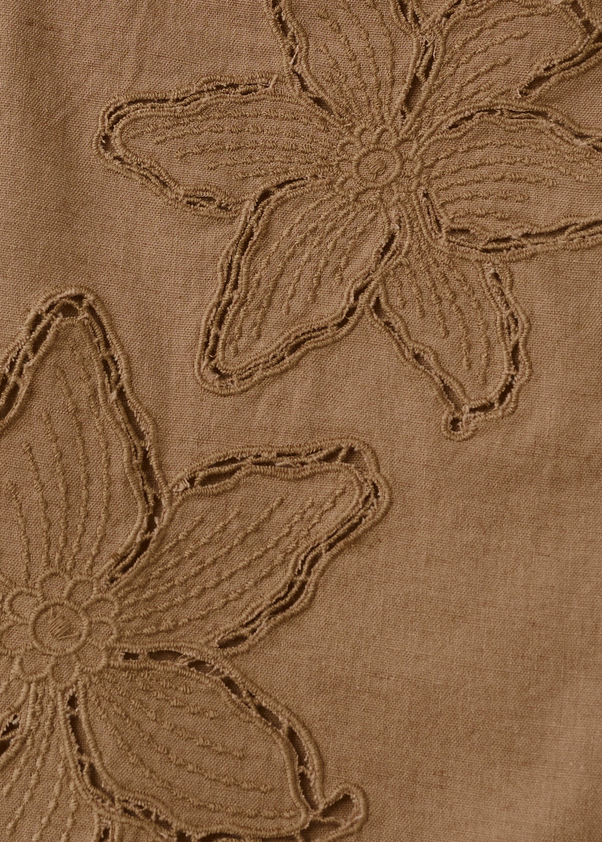 Embroidered floral skirt - Details of the article 8