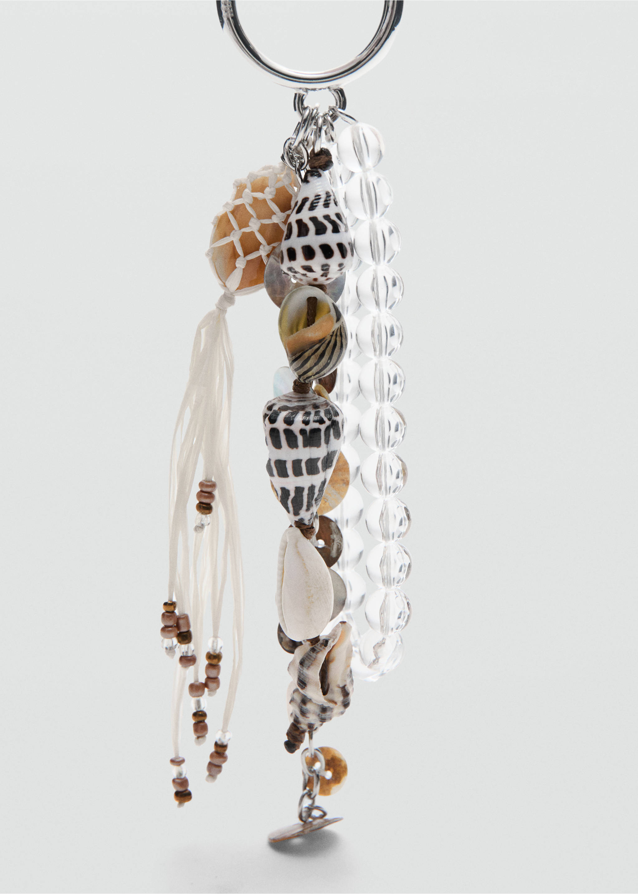 Porte-clés combiné coquillages - Plan moyen, Gris clair/pastel. Ref: 27088664-00.