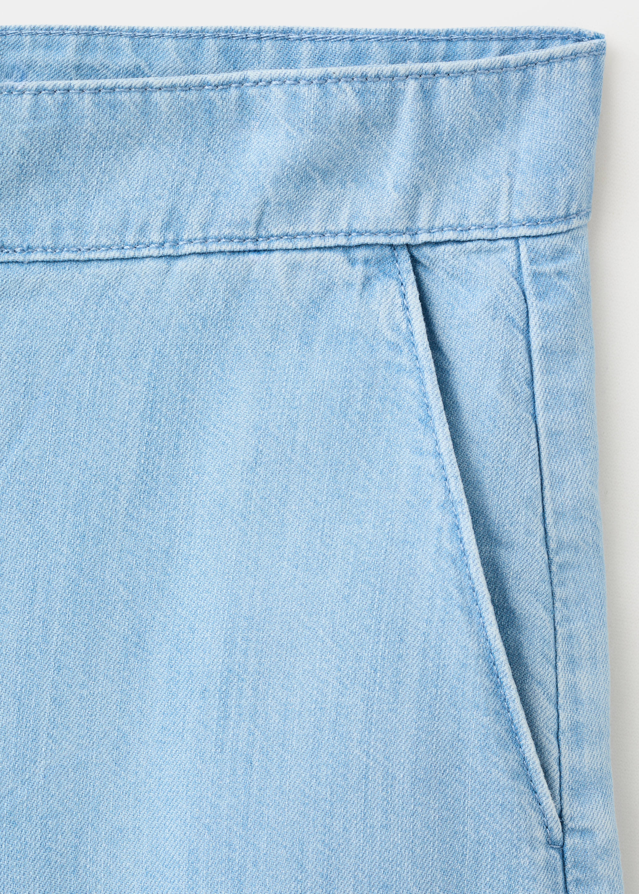 Straight low-rise denim Bermuda shorts - Details of the article 0