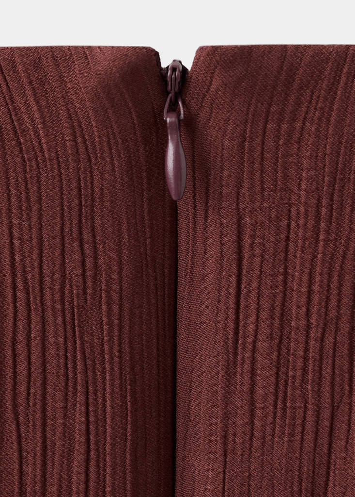 Halter-neck jumpsuit with belt — Maroon