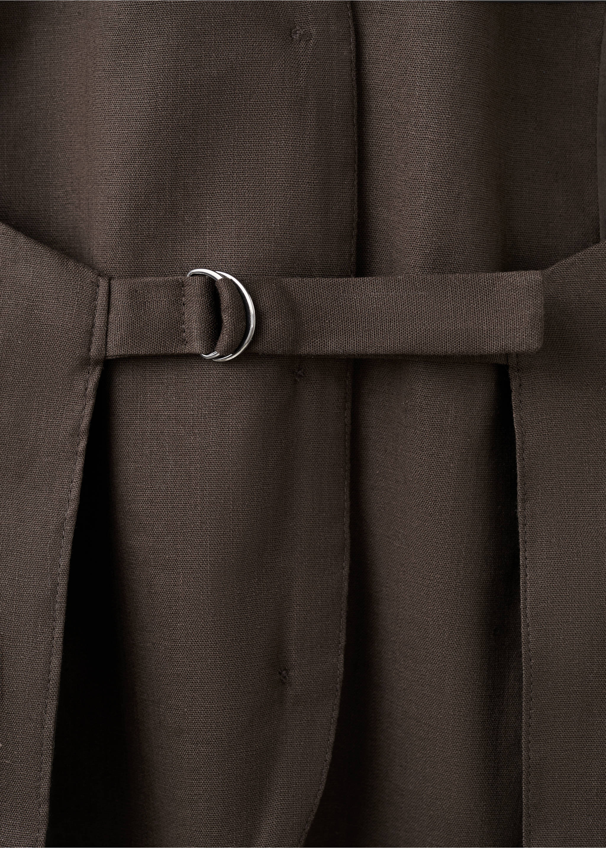 Halter neck linen waistcoat - Details of the article 0, Chocolate. Ref: 27089060-00.