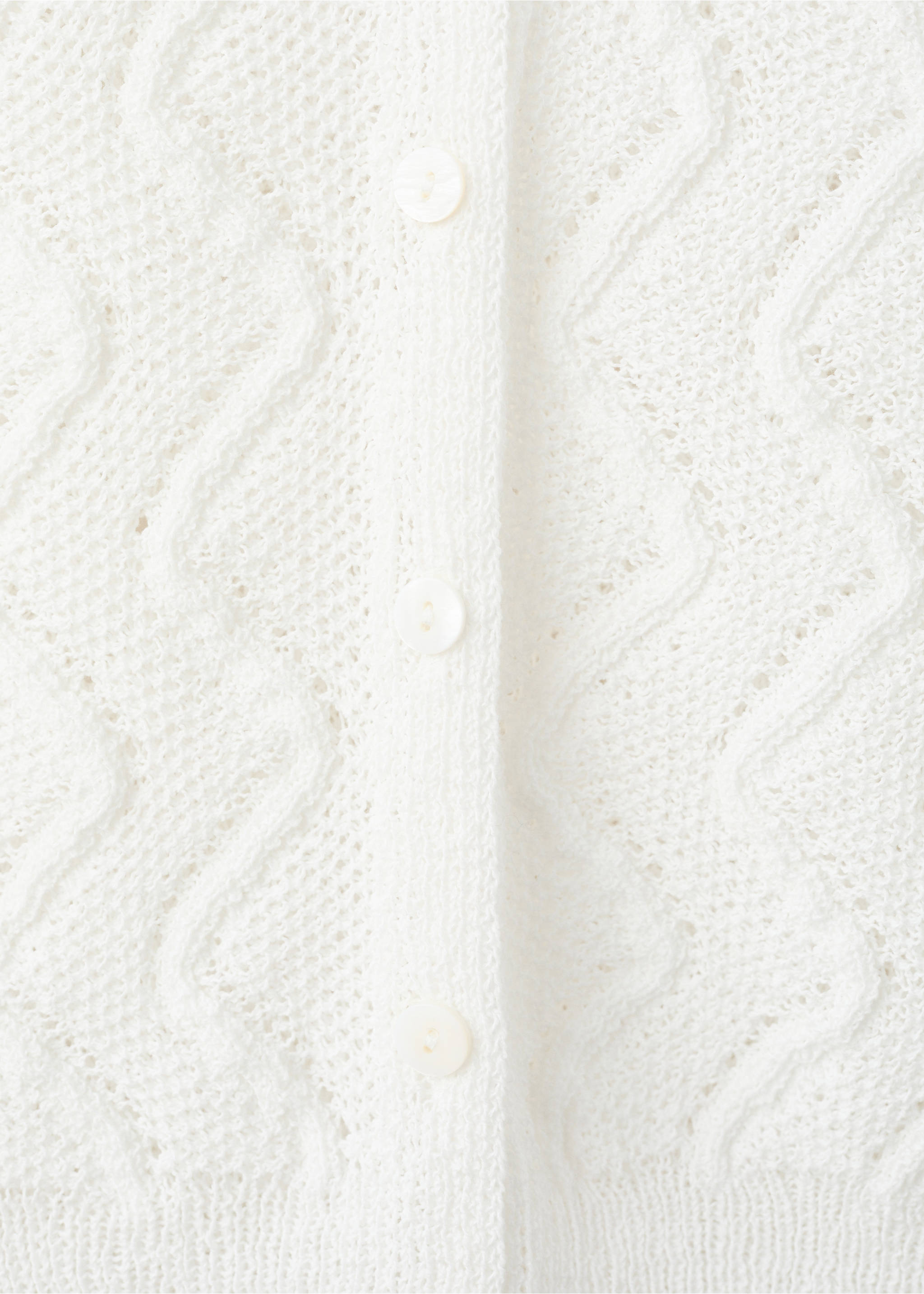 Chaleco punto algodón - Detalle del artículo 8, Blanco roto. Ref: 27089065-00.