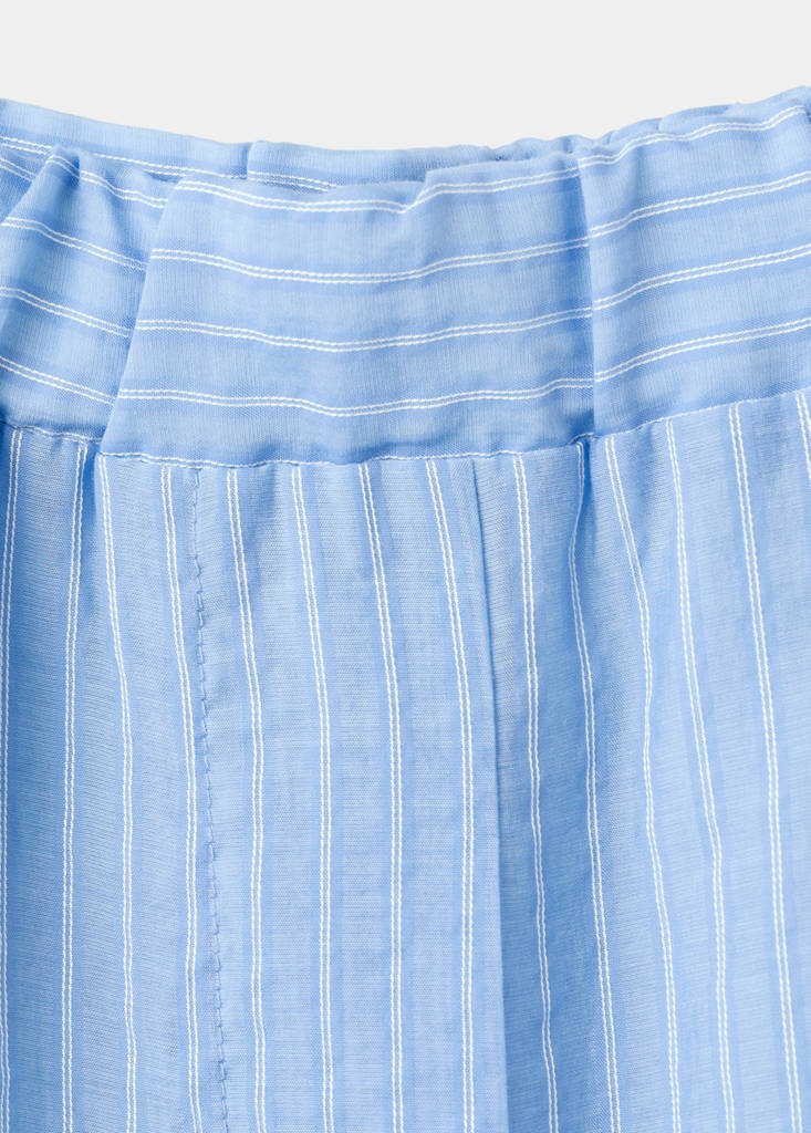 Striped lyocell shorts — Sky Blue