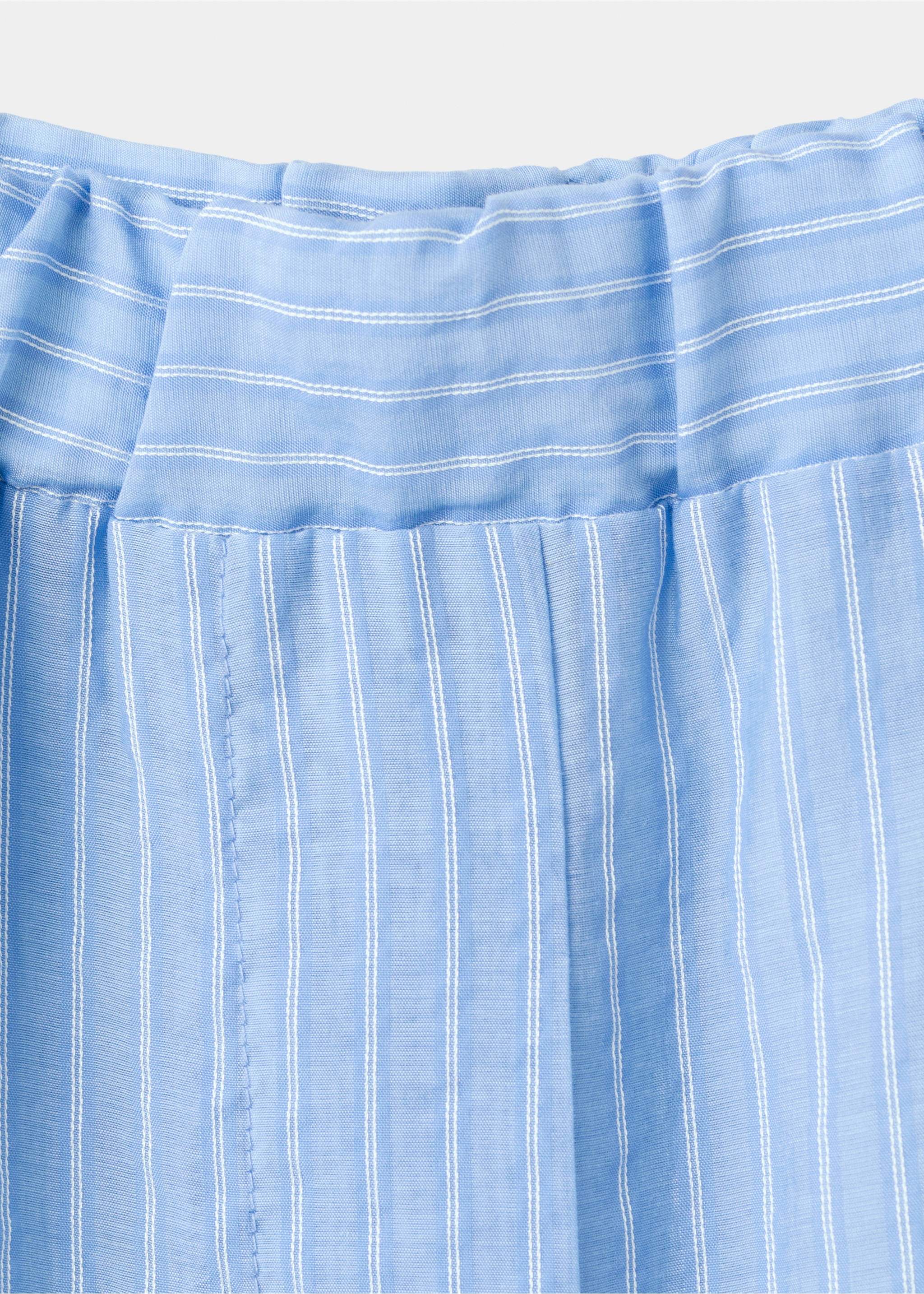 Striped lyocell shorts - Details of the article 8, Sky Blue. Ref: 27089066-00.