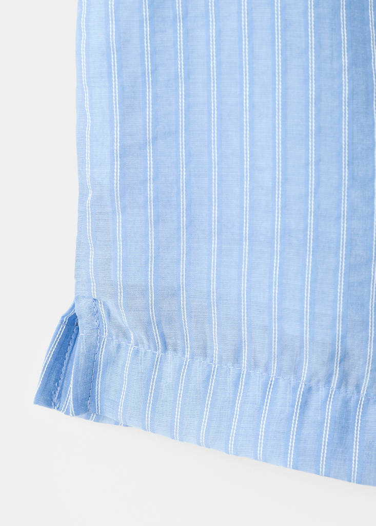 Striped lyocell shorts — Sky Blue