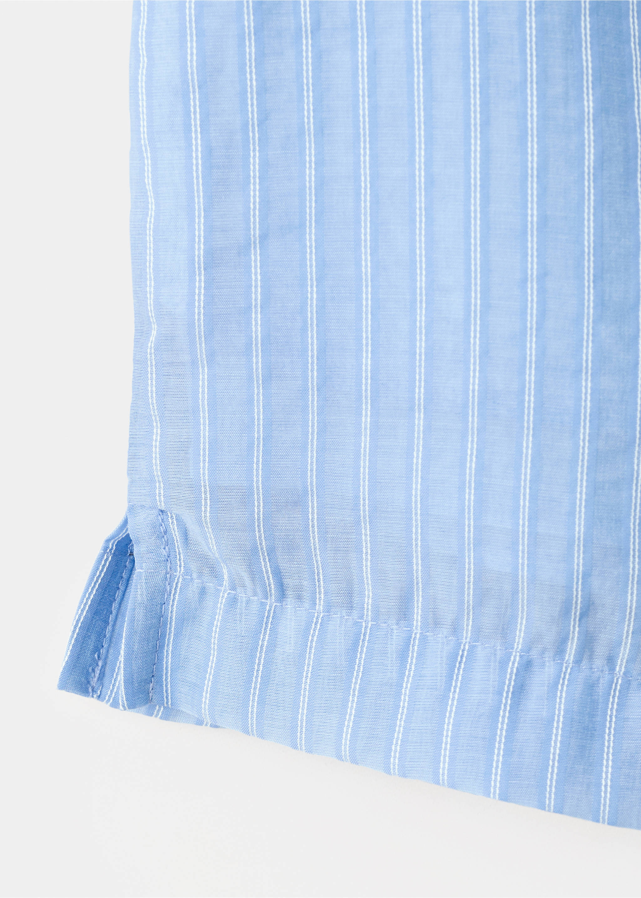 Striped lyocell shorts - Details of the article 0, Sky Blue. Ref: 27089066-00.