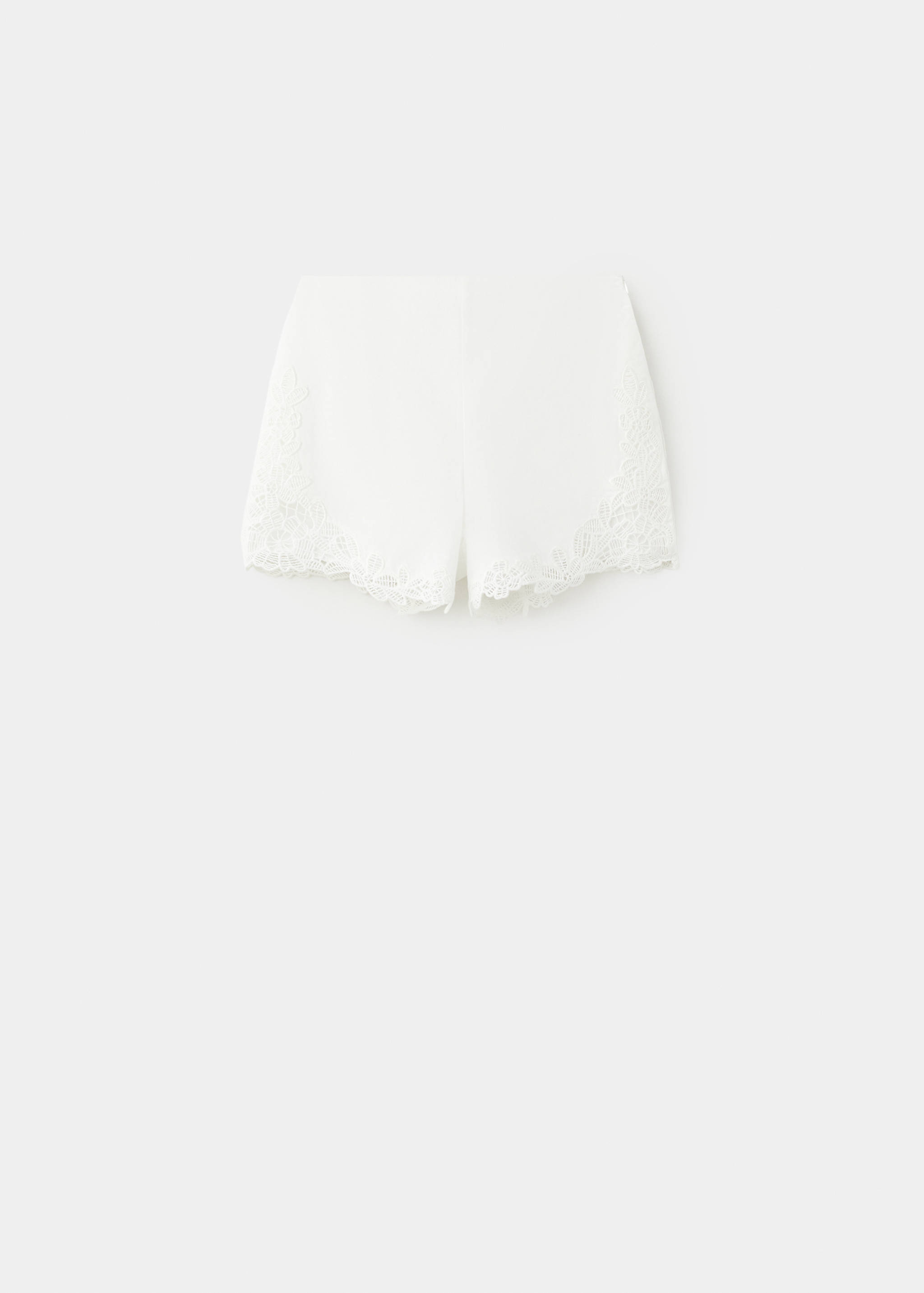 Embroidered openwork shorts - Article without model
