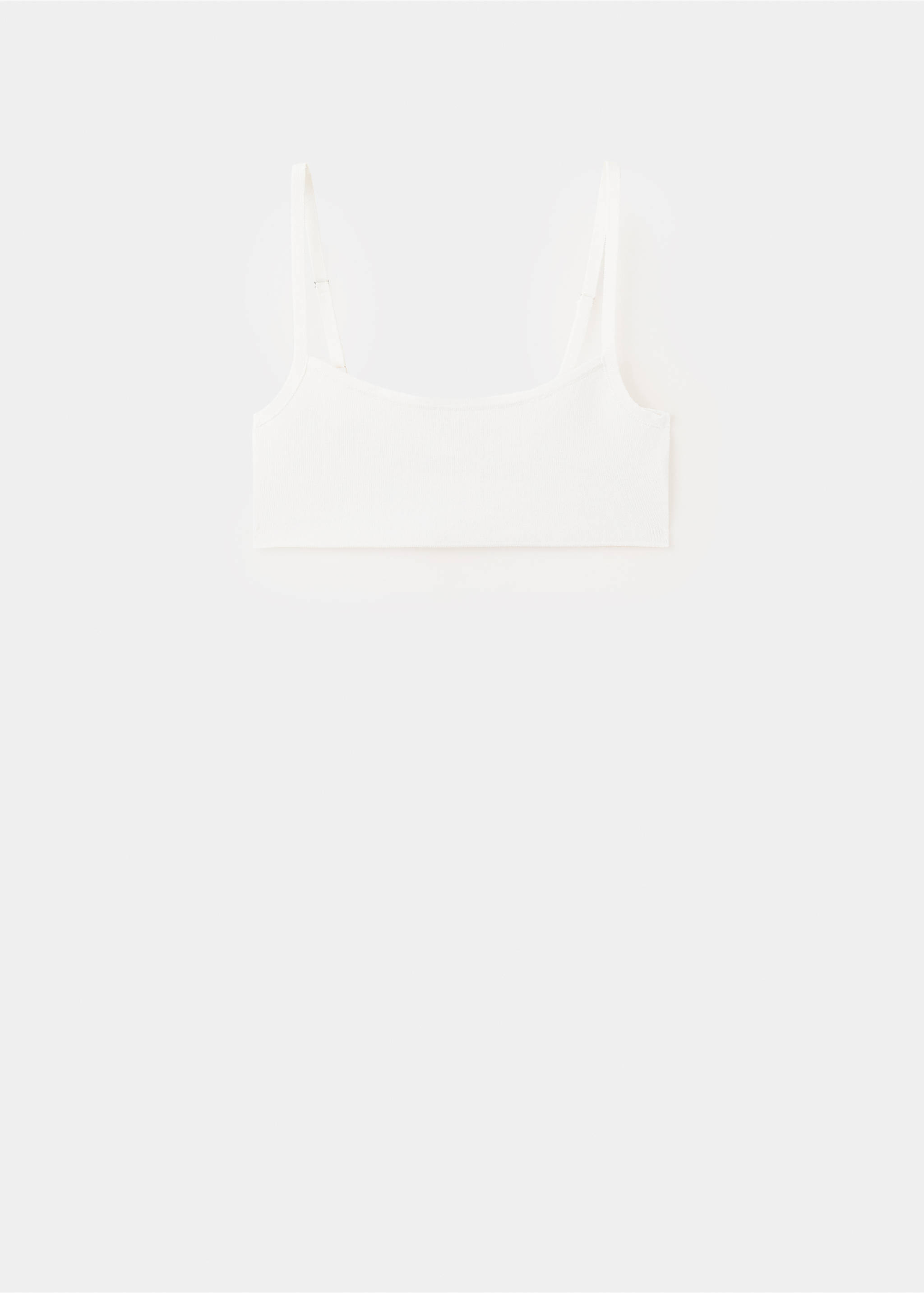 Fijngebreide crop top - Artikel zonder model, Gebroken wit. Ref: 27089071-00.