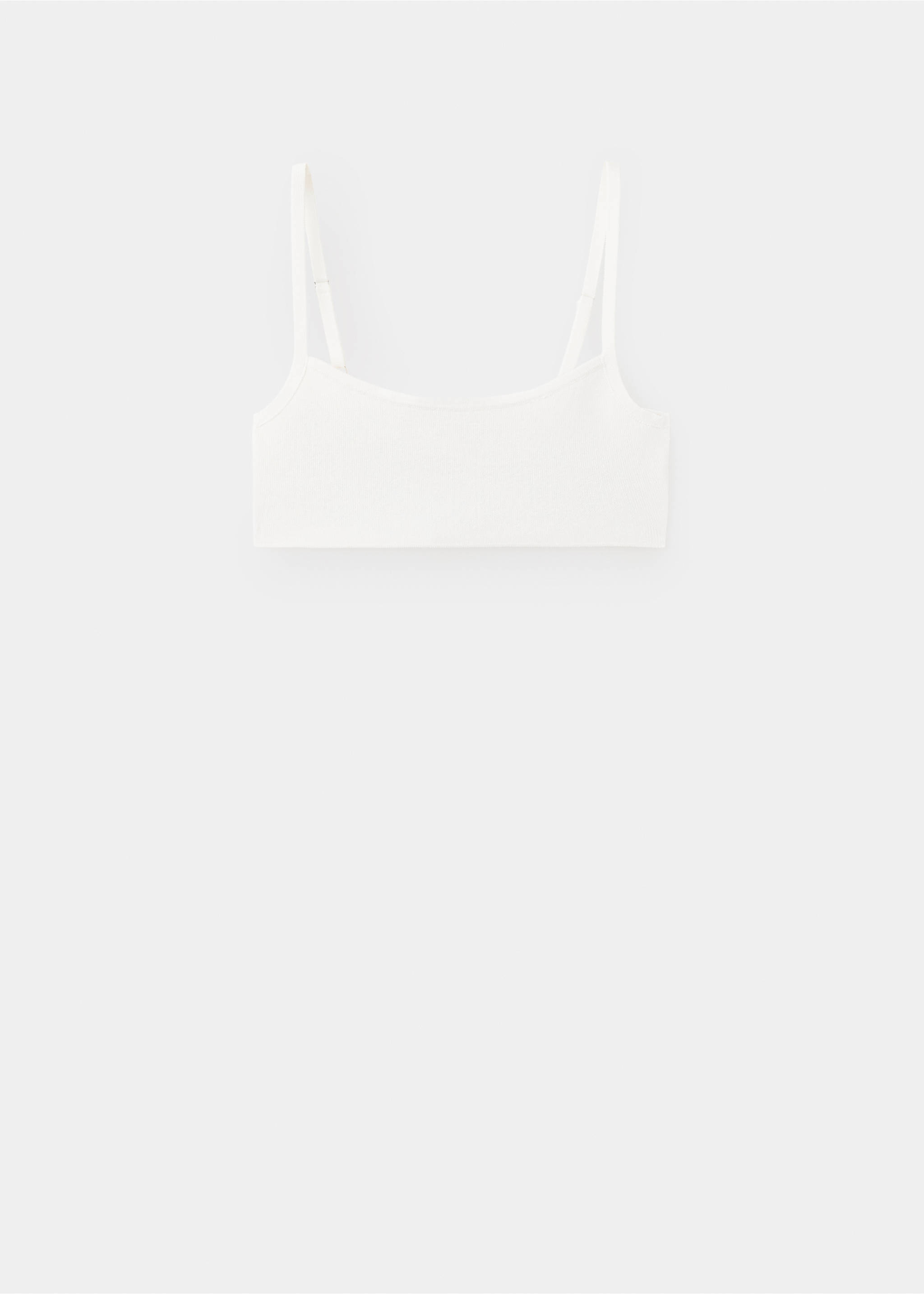 Fine-knit crop top - Article without model, Off White. Ref: 27089071-00.