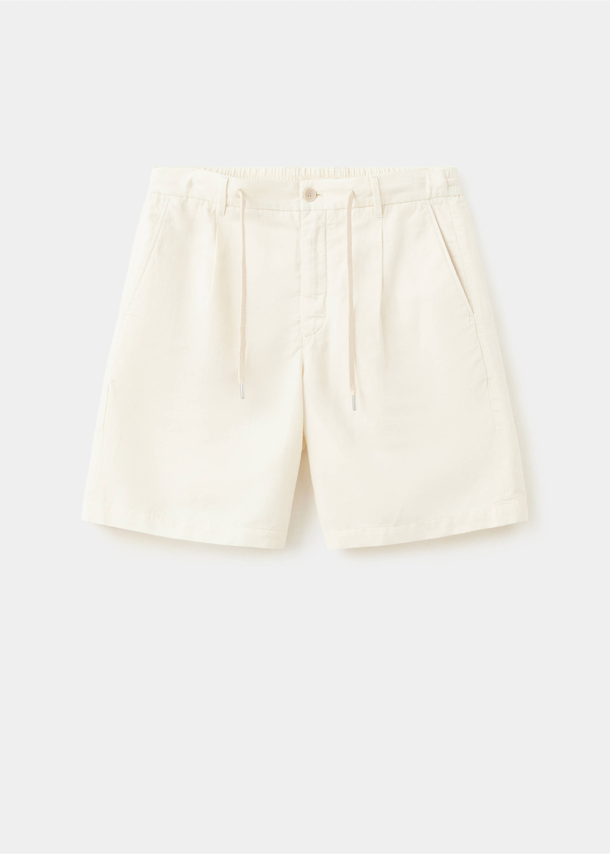 Linen lyocell shorts - Article without model, Off White. Ref: 27089205-00.