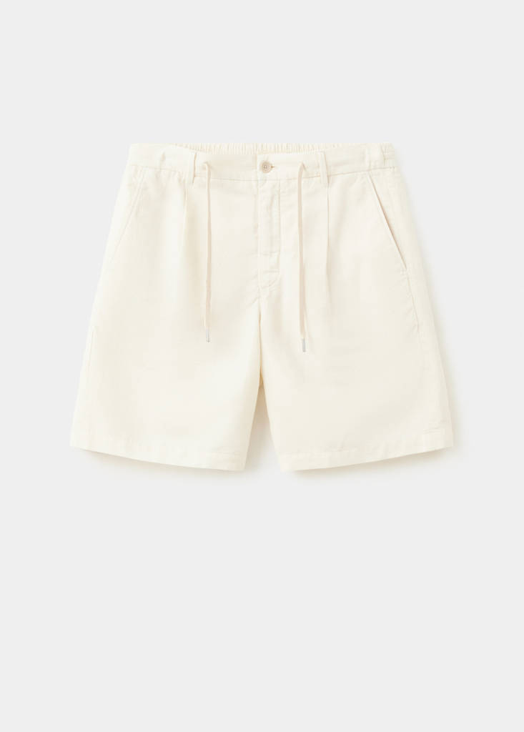 Linen lyocell shorts — Off White
