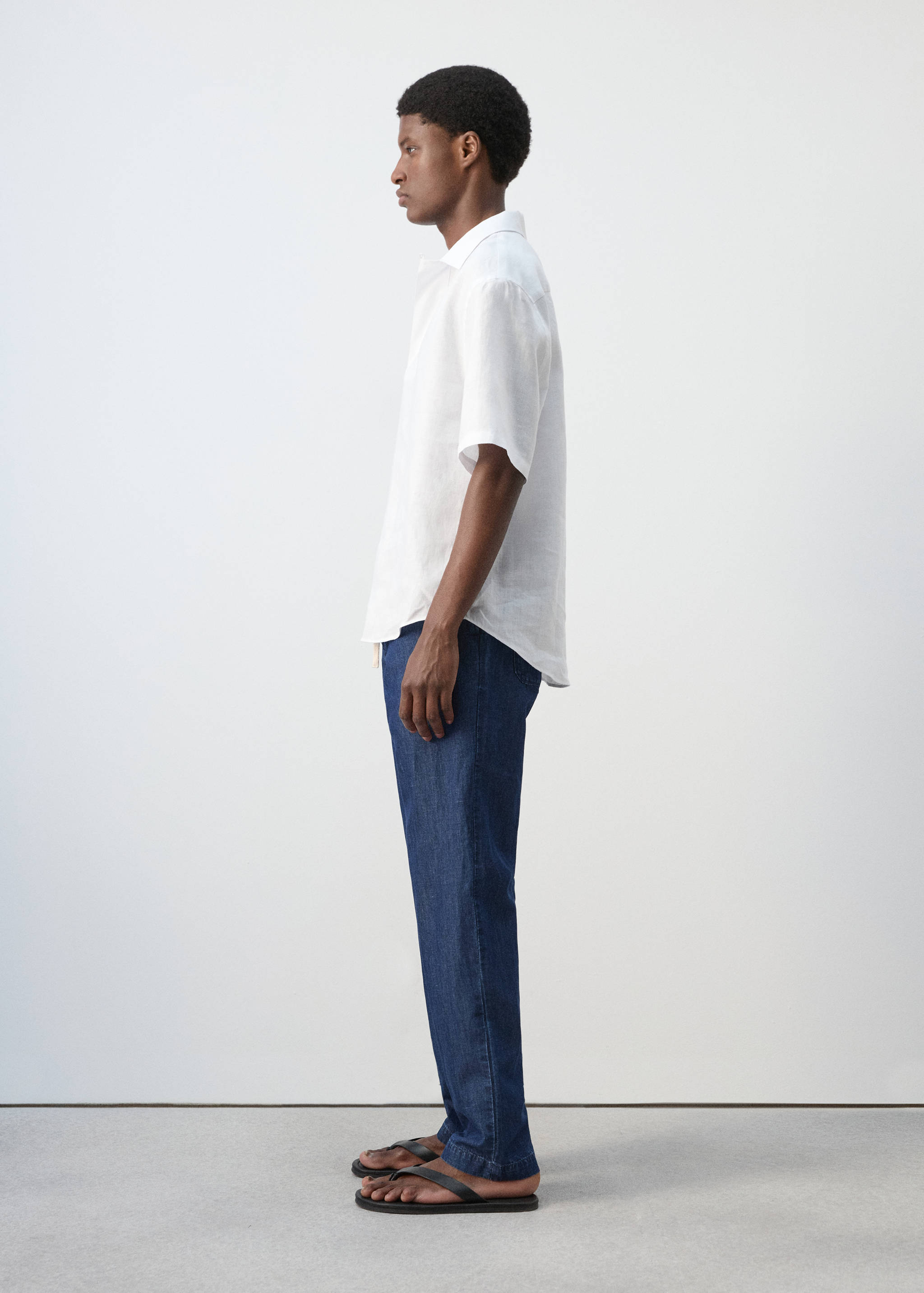 Regular fit drawstring jeans - Details of the article 2