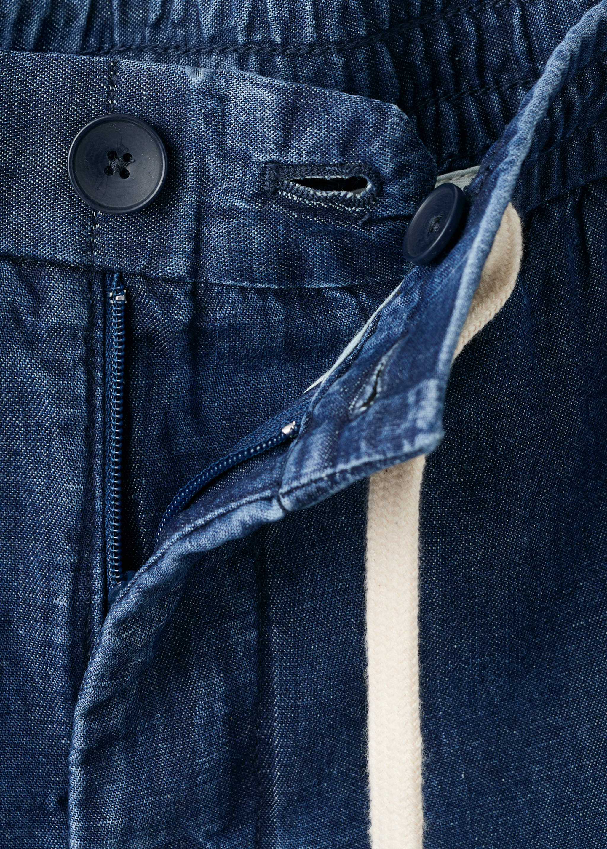 Regular fit drawstring jeans - Details of the article 8