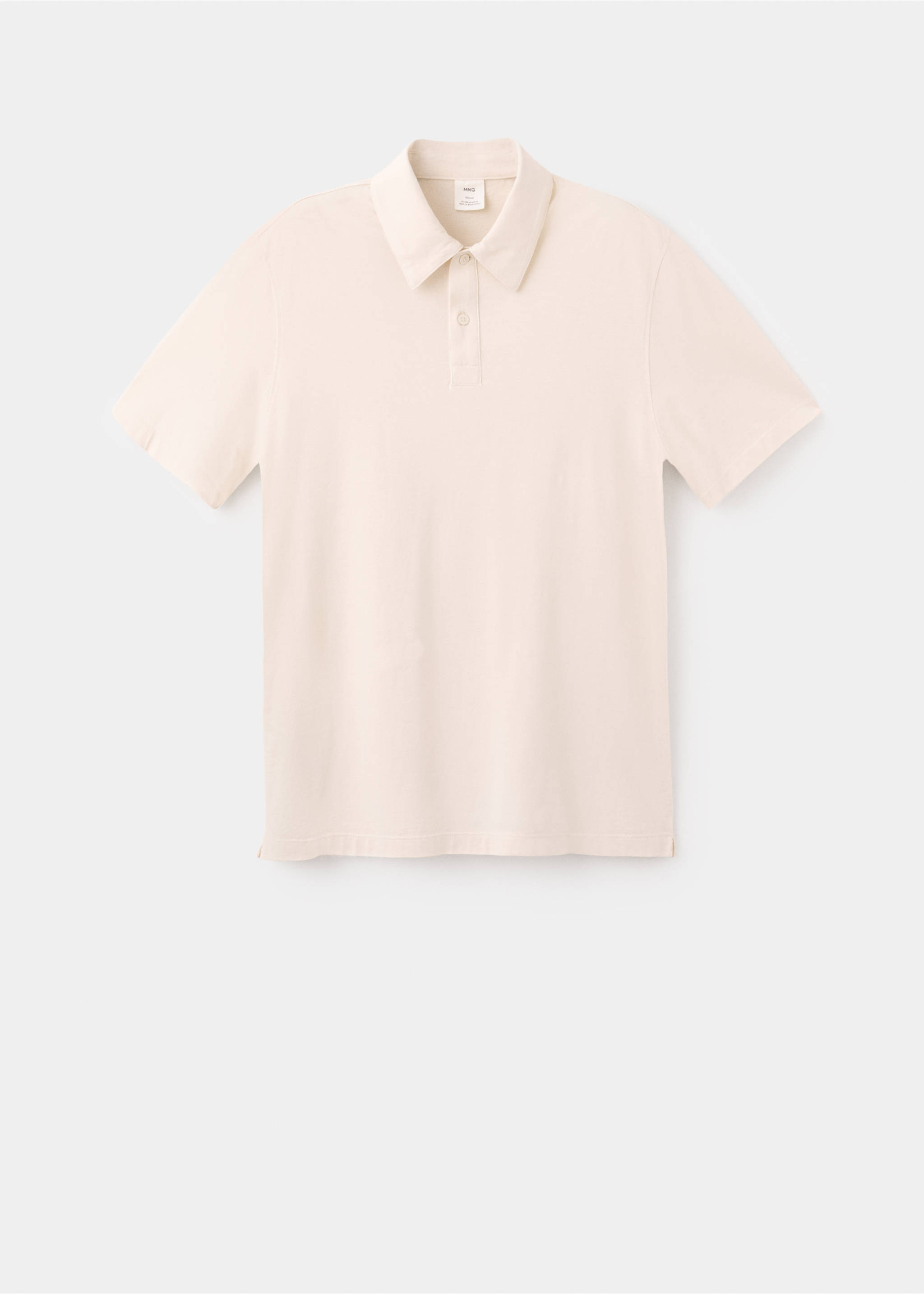 %100 pamuklu pike polo - Modelsiz ürün, Ekrü. Ref: 27089207-00.
