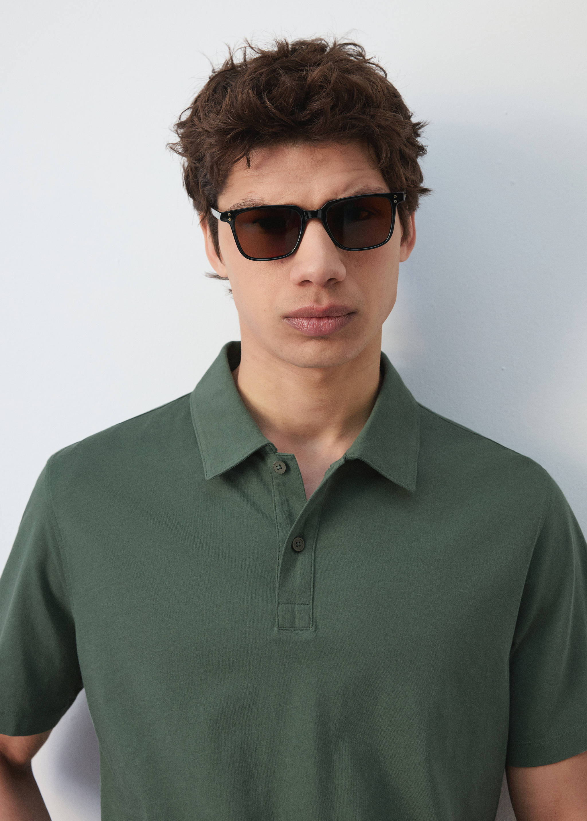 100% cotton pique polo shirt - Details of the article 1