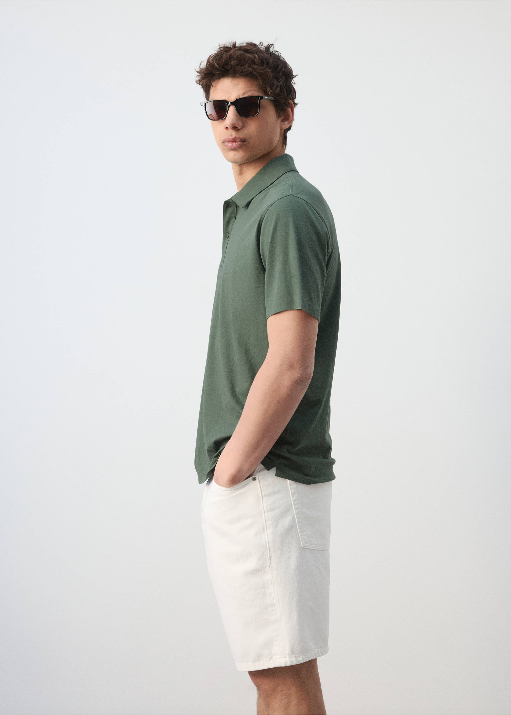 %100 pamuklu pike polo - Ürün detayı 2, Yeşil. Ref: 27089207-00.