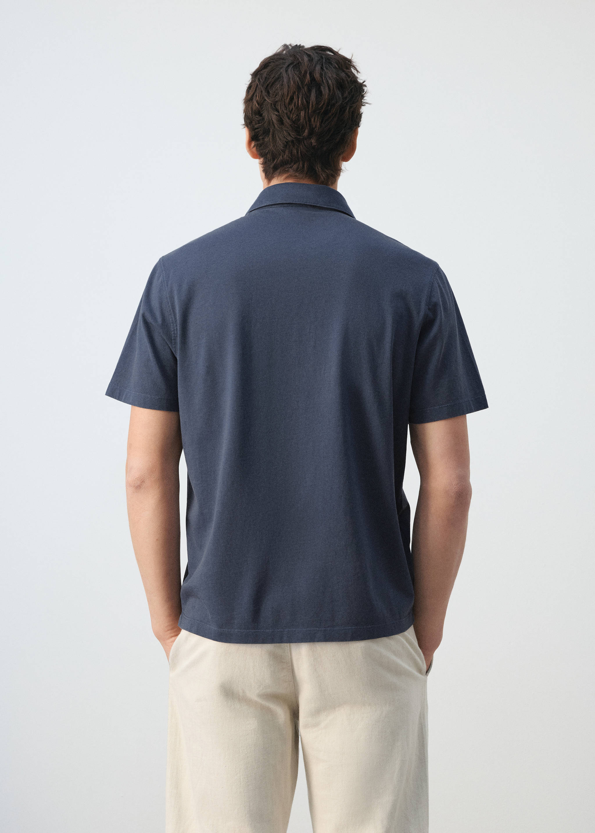 100% cotton pique polo shirt - Reverse of the article