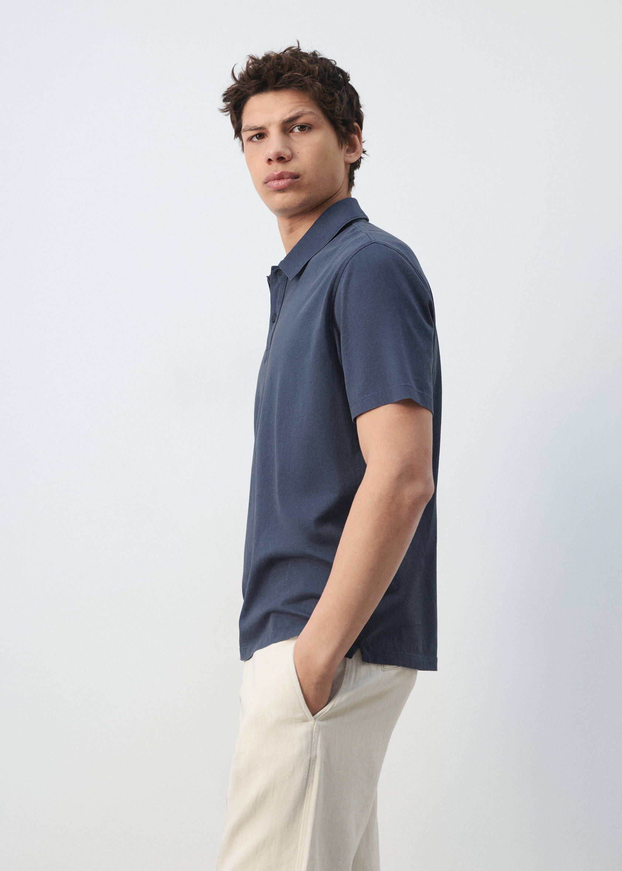 100% cotton pique polo shirt - Details of the article 2