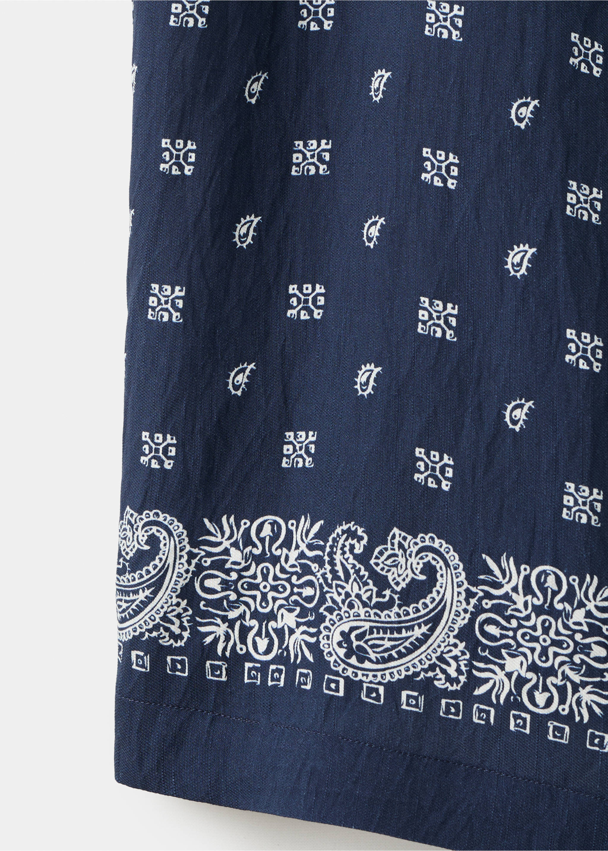 Camisa regular fit fluída estampada - Detalle del artículo 0, Azul marino. Ref: 27089208-00.