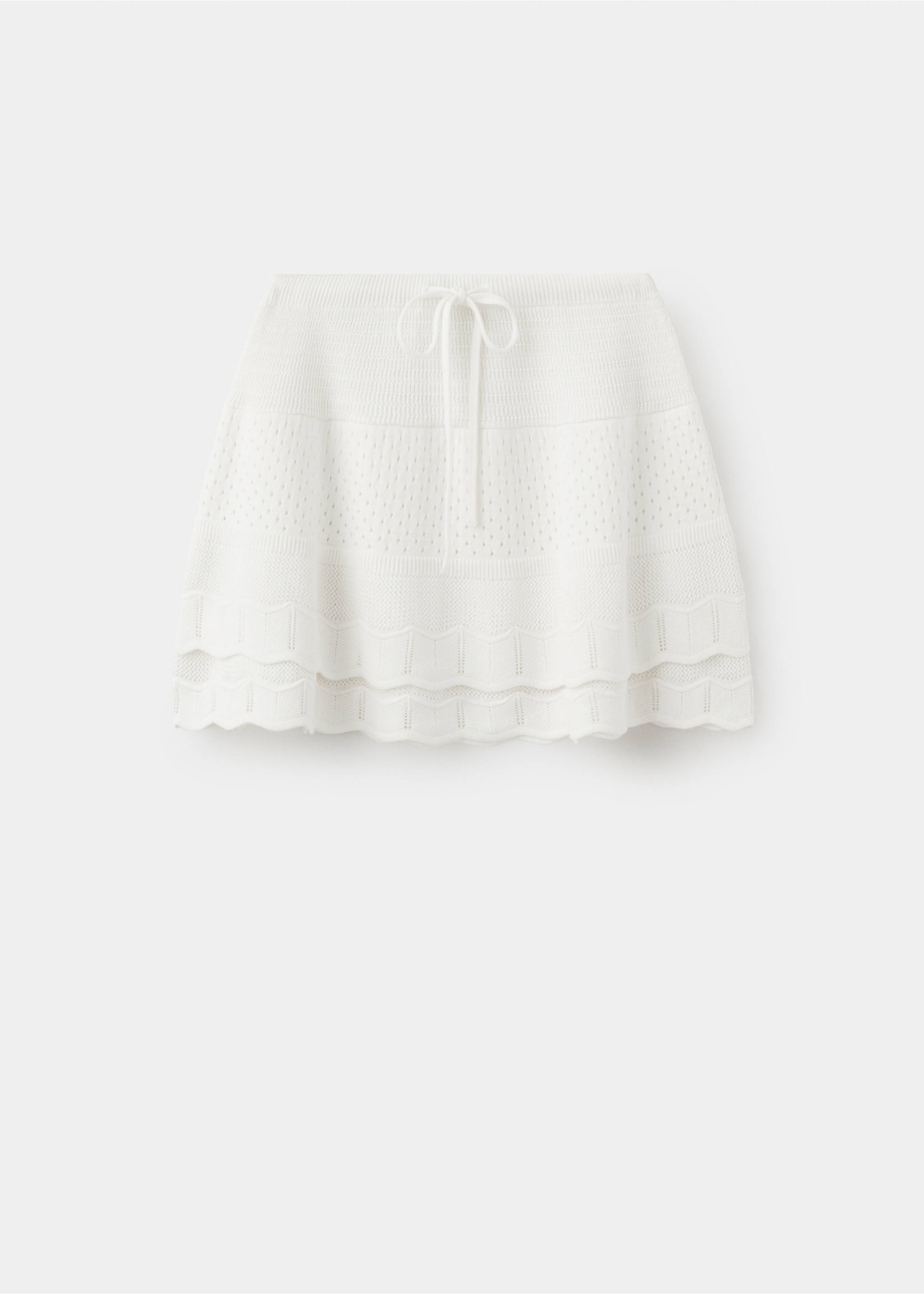 Crochet ruffled skirt - Article without model, White. Ref: 27089209-00.