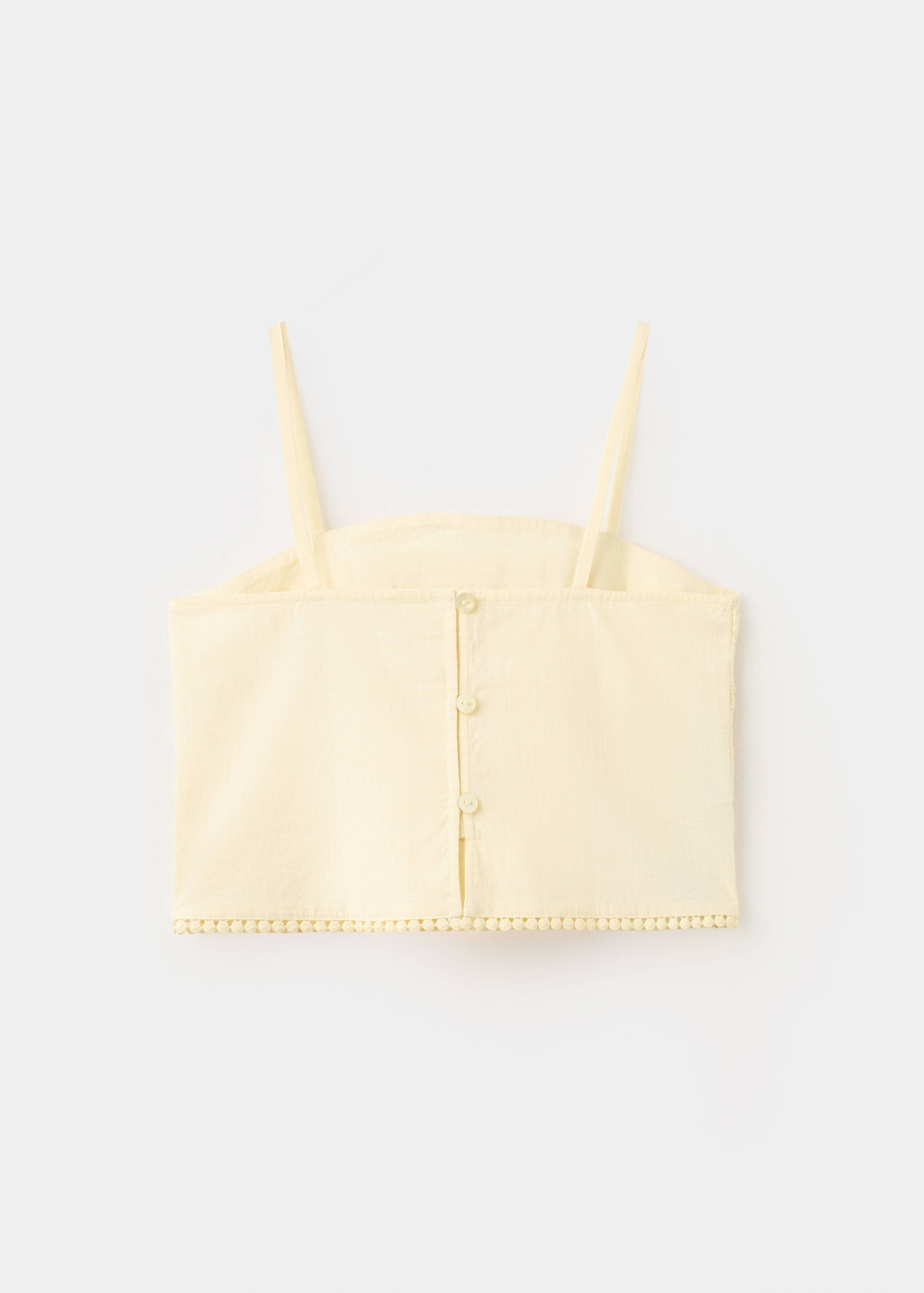 Cropped top with embroidered details - Reverse of the article