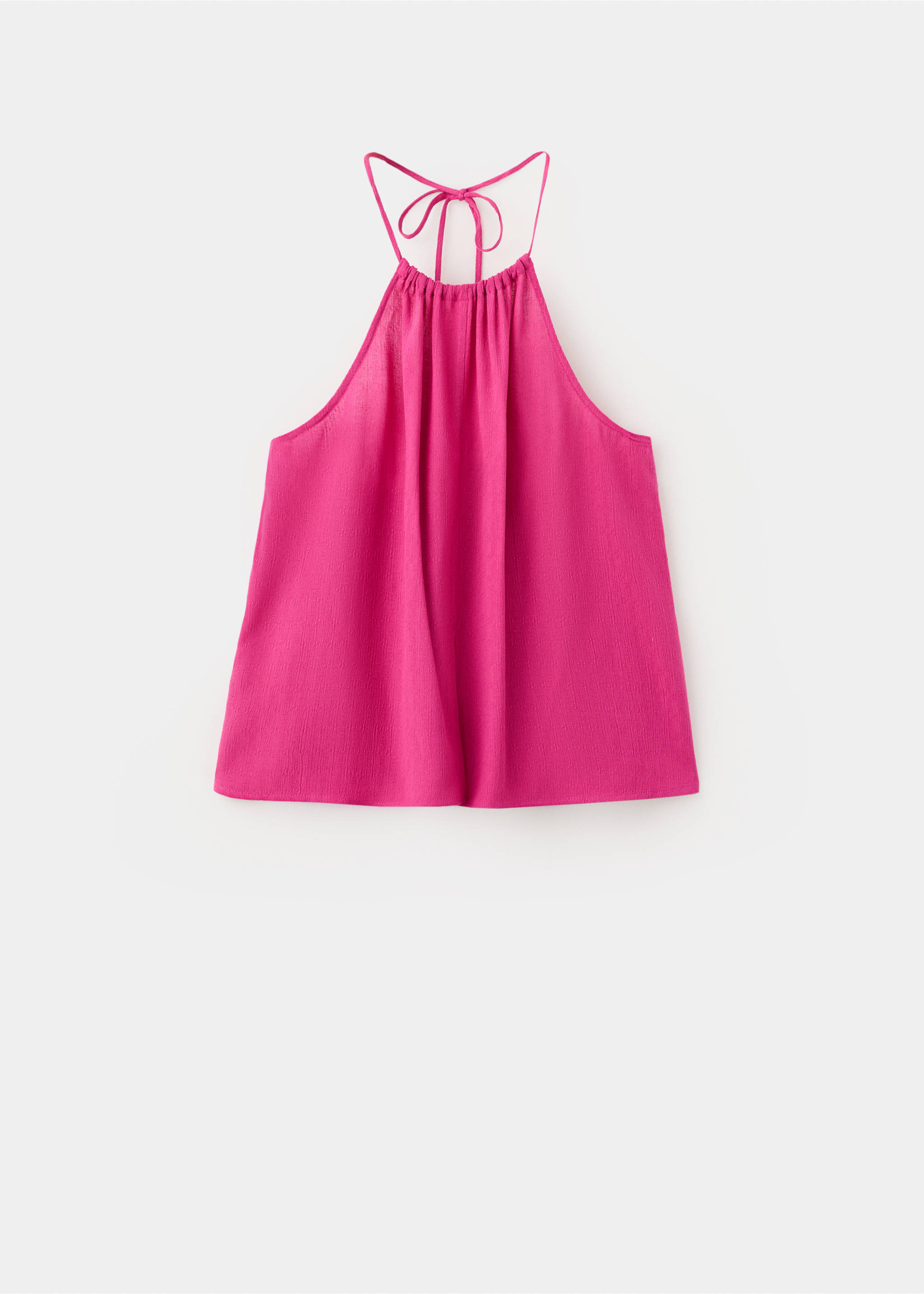 Top z dekoltem halter i rozcięciem - Artykuł bez modela/modelki, Fuksja. Ref: 27089211-00.