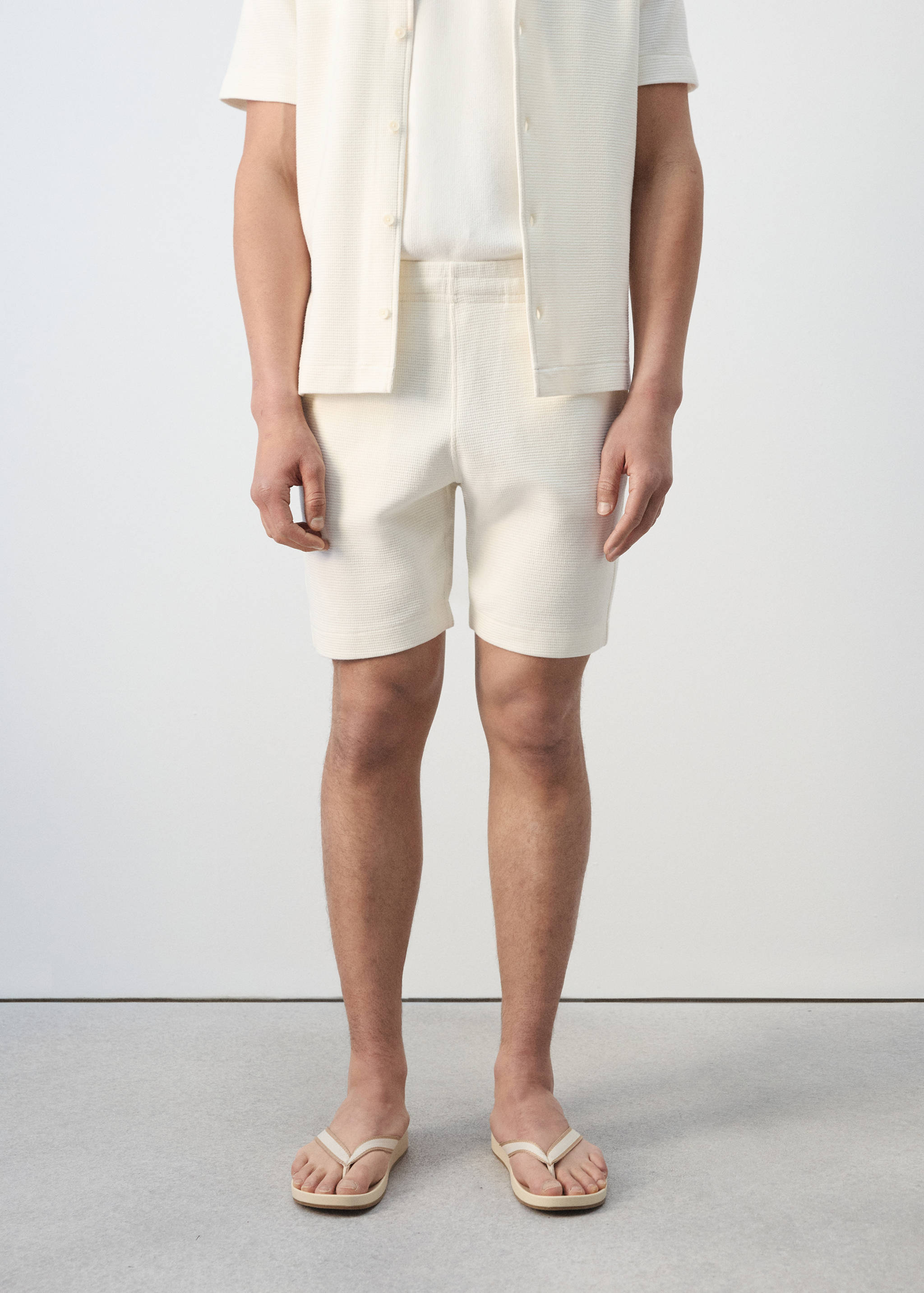 100% cotton bermuda shorts - Medium plane