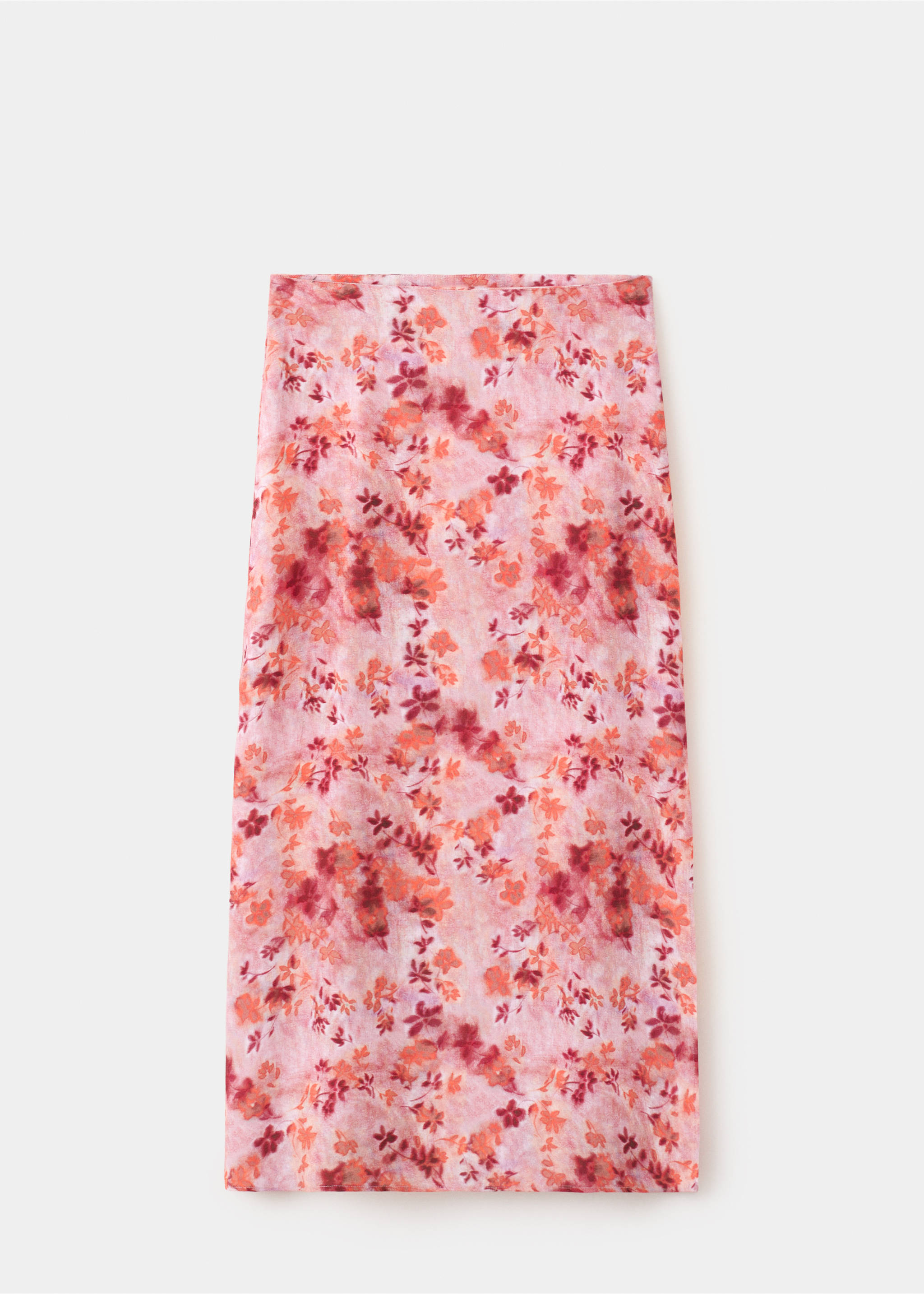 Floral print skirt - Article without model, Pastel Pink. Ref: 27089214-00.